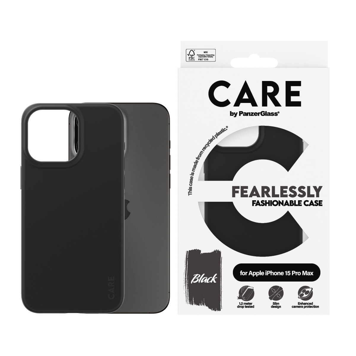 Handyhülle »Fearlessly Fashionable Case für Apple iPhone 15 Pro Max Fashion Black«,...