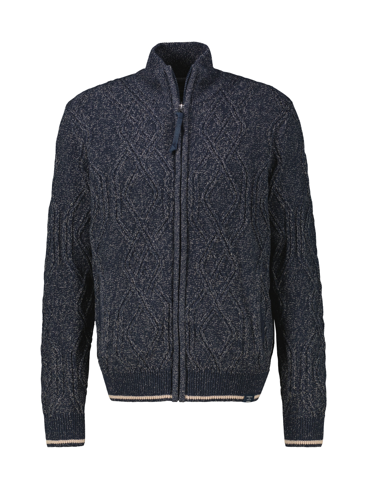 LERROS Strickjacke »LERROS Herren-Strickjacke mit Zopfmuster«