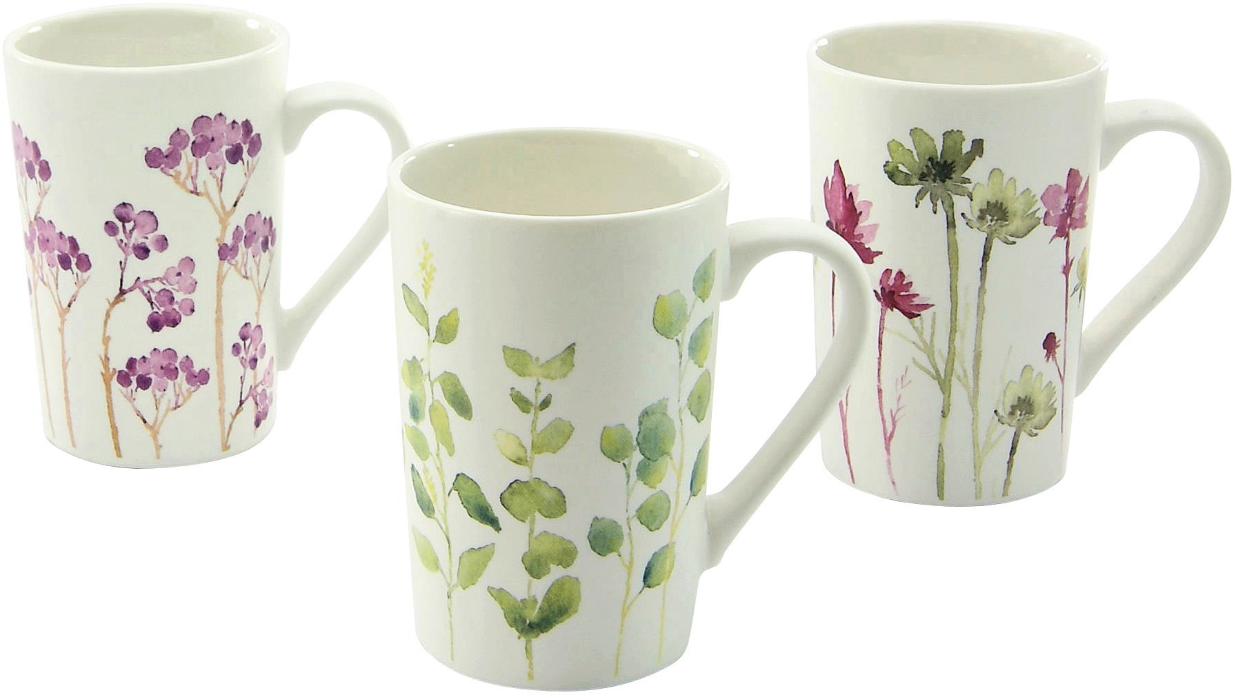 Blumenmotive, CreaTable »Kaffeebecher (Set, bei Botanica«, Set, kaufen OTTO 6-teilig 6 online Tassen tlg.), Becher
