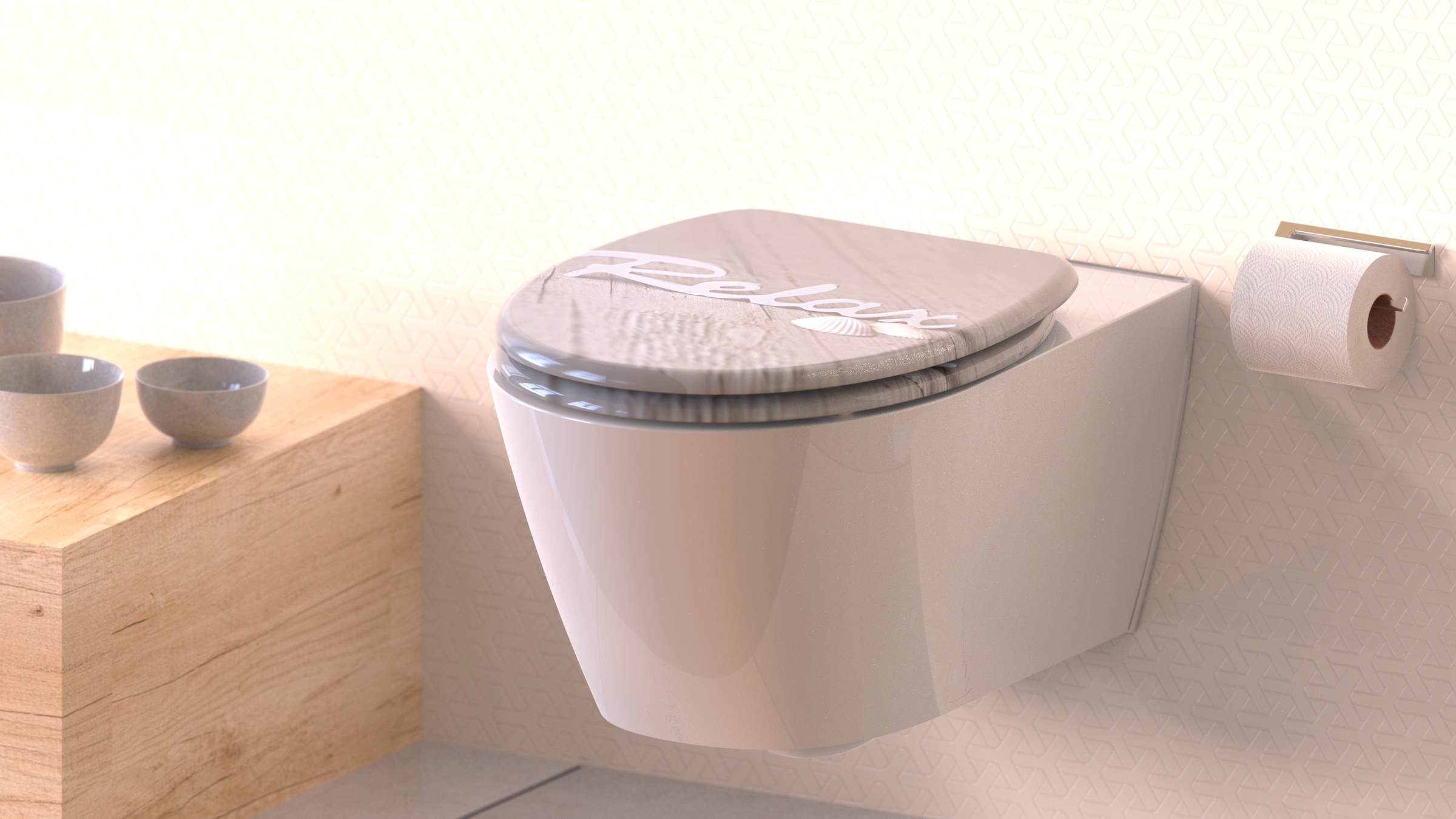 welltime WC-Sitz »Relax«, abnehmbar, Absenkautomatik, bruchsicher, kratzfest, Schnellverschluss