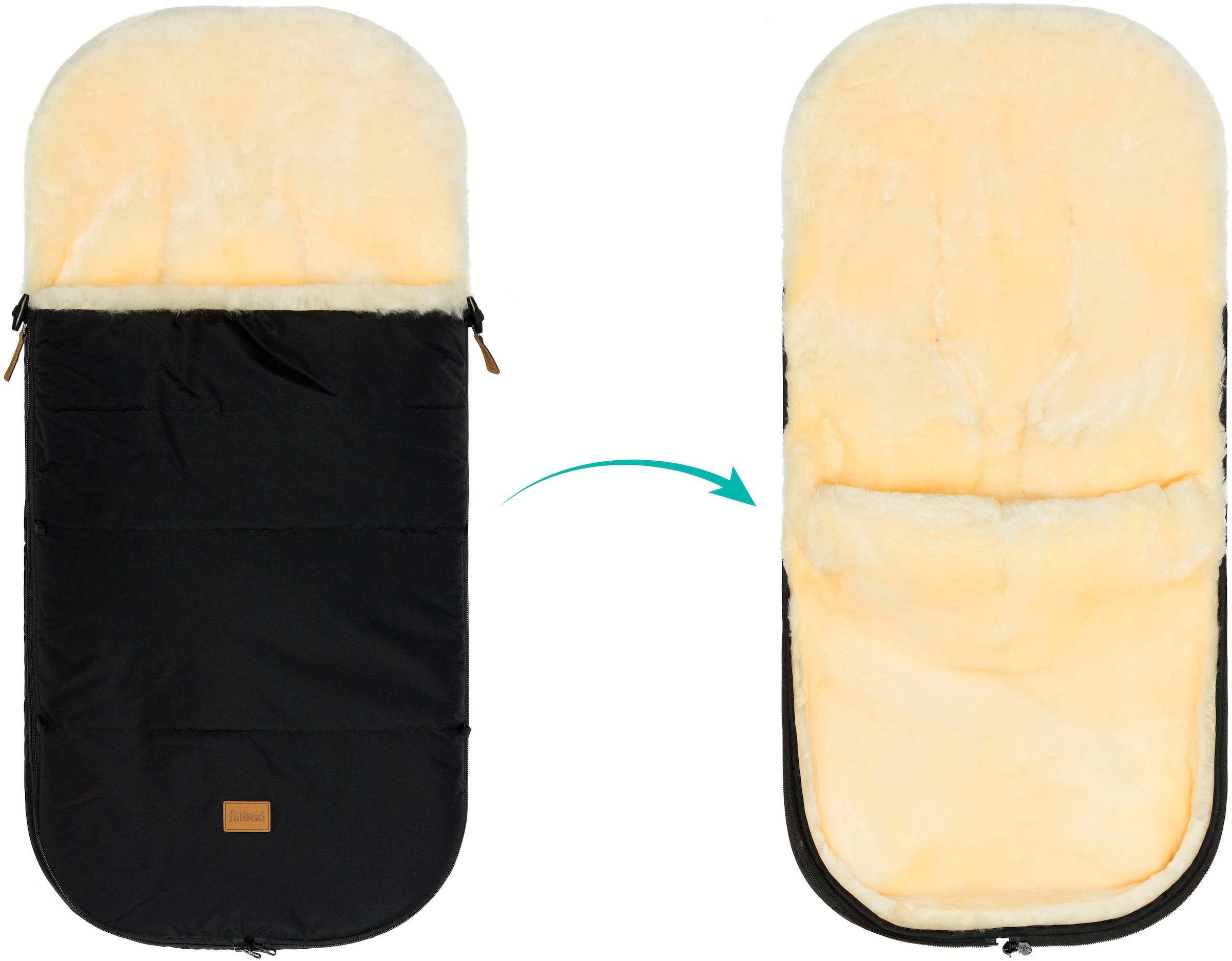 Fillikid Fußsack »Makalu, Lammfellfußsack«