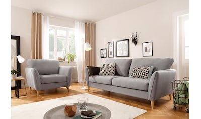 Home affaire 3-Sitzer »Marseille«, in skandinavischem Stil, in 3 Bezugsqualitäten, mit... kaufen