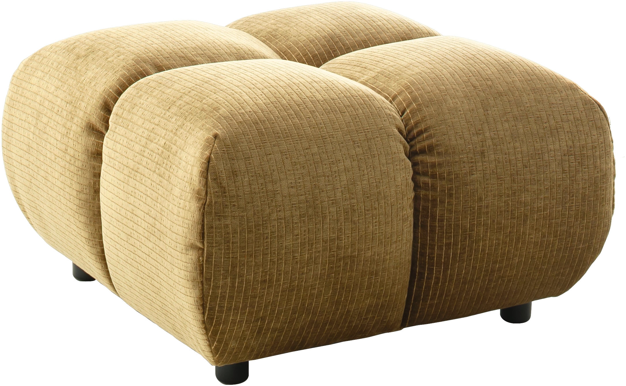 Home affaire Polsterhocker »Cozy Bubble, mit eleganter Steppung, weich gepolstert, 73x73 cm« 1 Stk. tlg. passend zum Sofa und dem drehbaren Sessel der Graceland-Serie