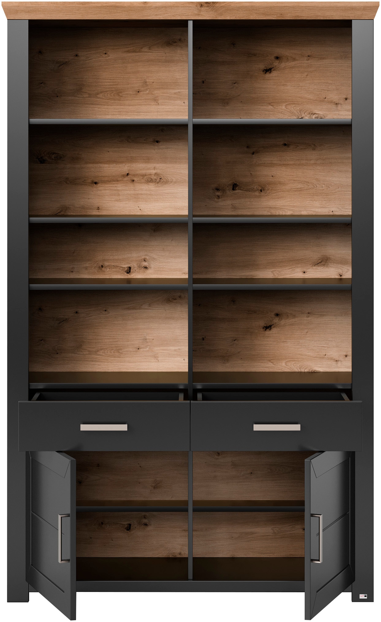 set one by Musterring Aktenregal »York« offenes Design, wahlweise mit Beleuchtung, 3 Farben, Breite 129 cm