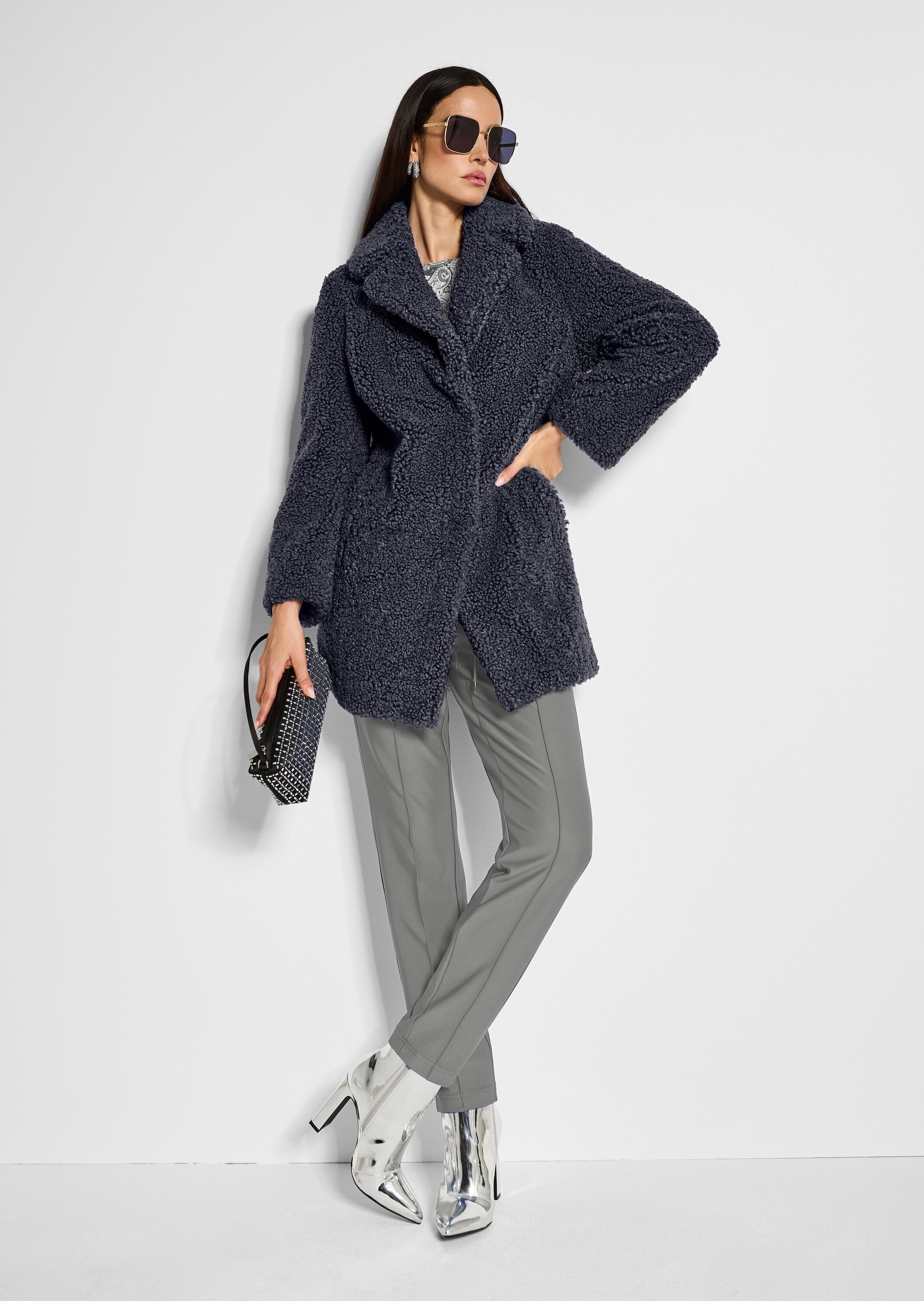 MADELEINE Langmantel »Mantel Webpelz-Mantel«