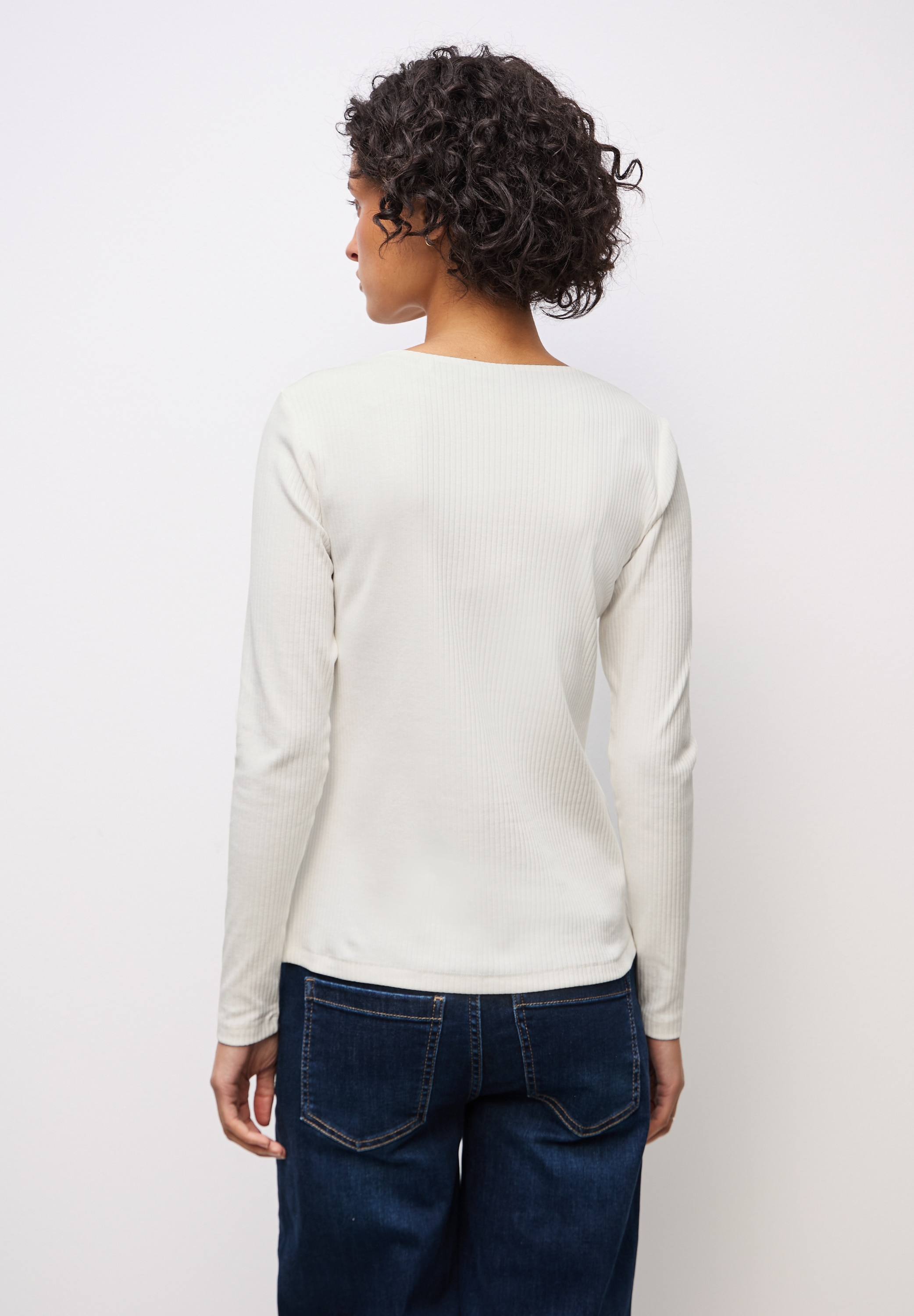 STREET ONE Langarmshirt mit Herzausschnitt