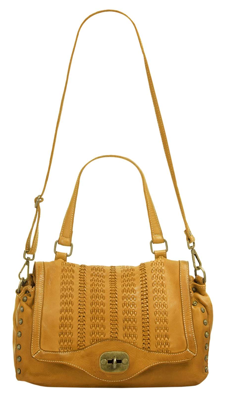 Samantha Look Henkeltasche echt Leder, Made in Italy