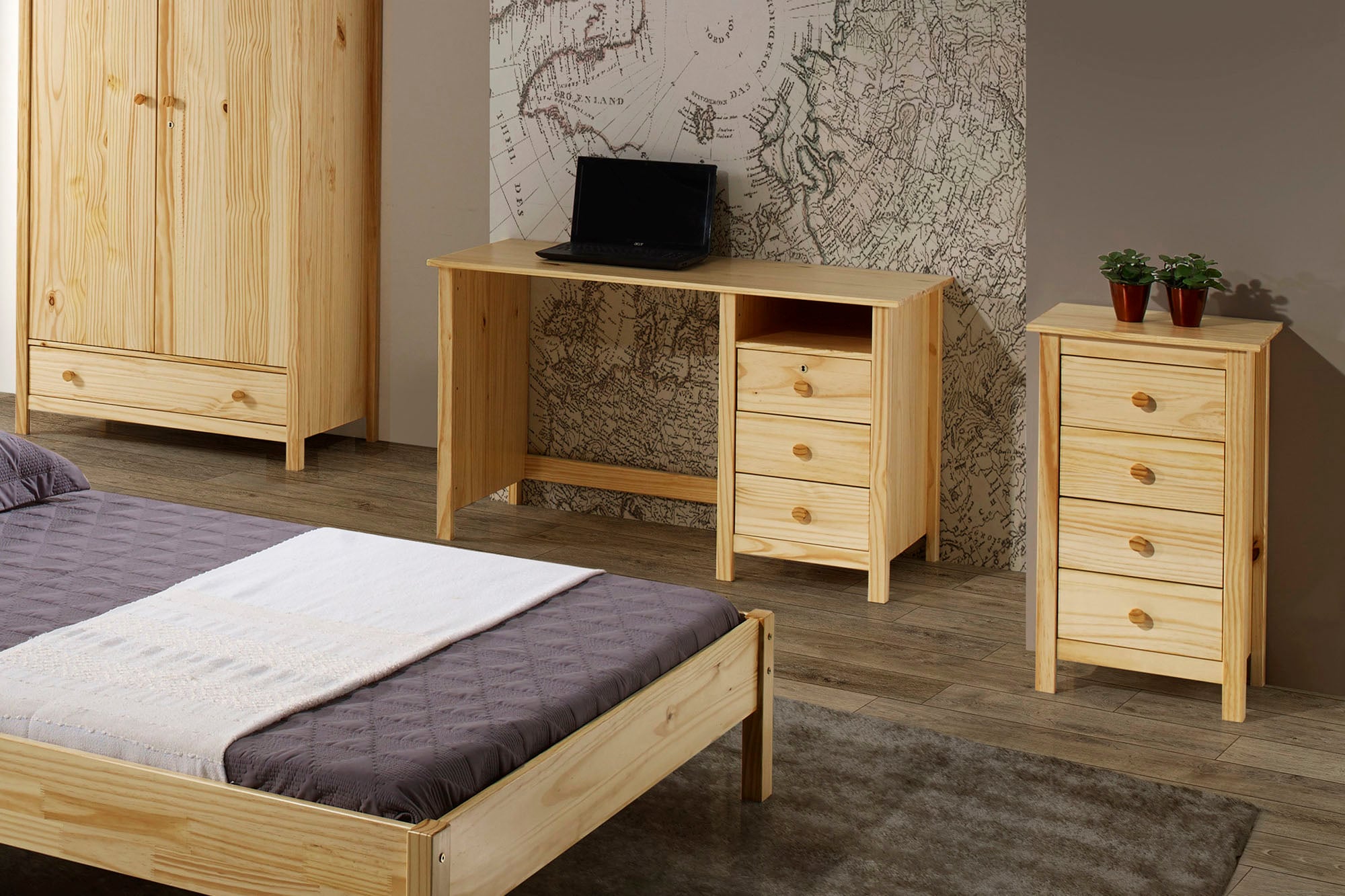 Home affaire Kommode 1 Stk. tlg. Schubladen mit Metallauszügen