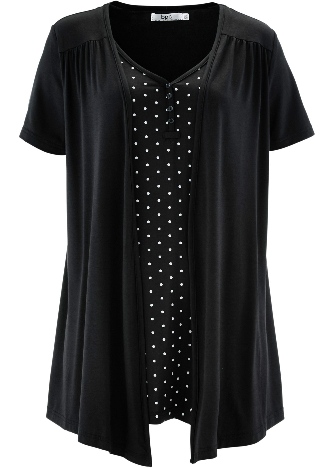 bonprix 2-in-1-Shirt »2 in 1 Shirt mit V-Ausschnitt, kurzarm« 2 in 1 Shirt mit V-Ausschnitt, kurzarm