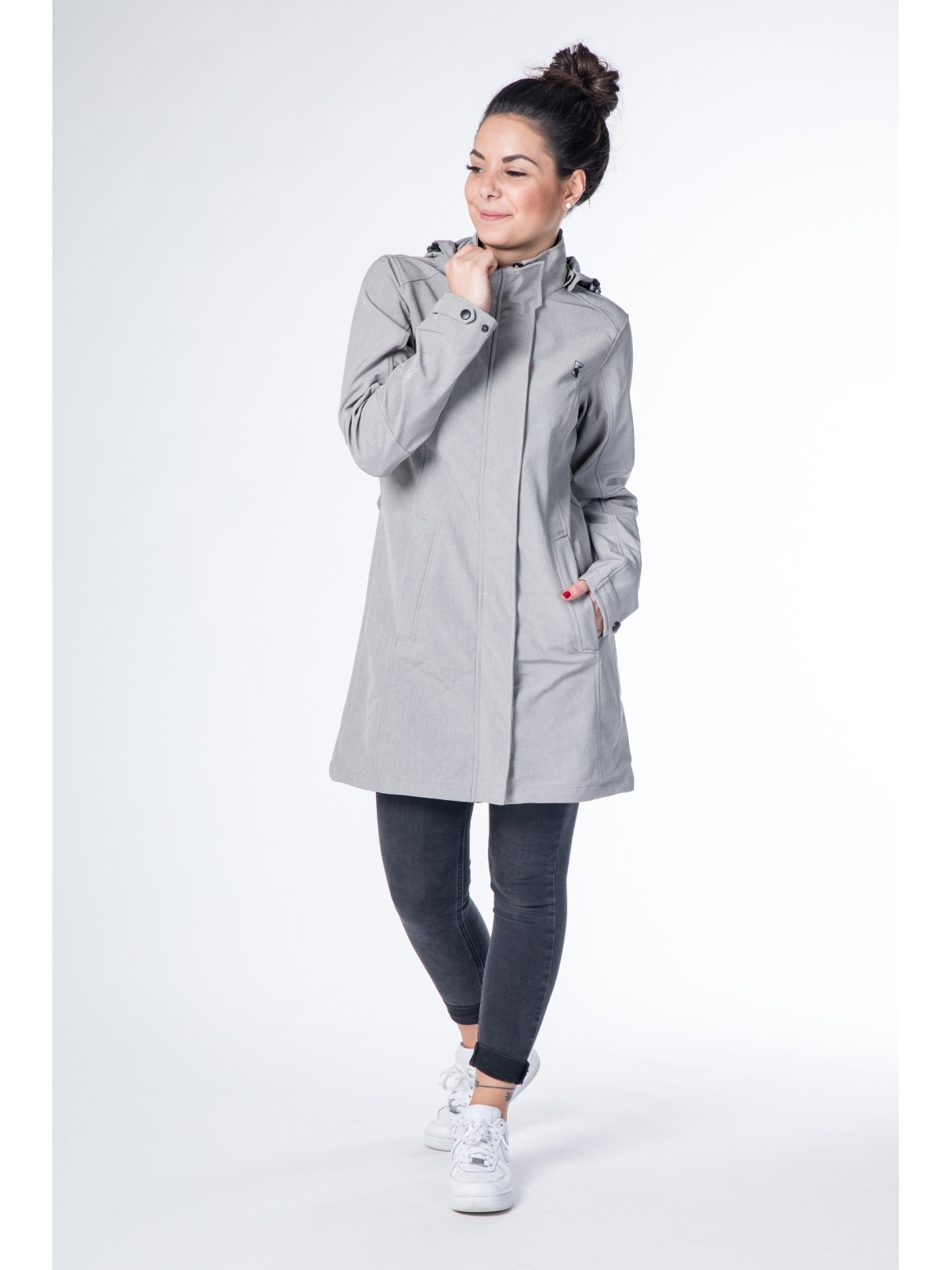 DEPROC Active Softshellmantel »GLACE SILVER LONG WOMEN« auch in Großen Größen erhältlich