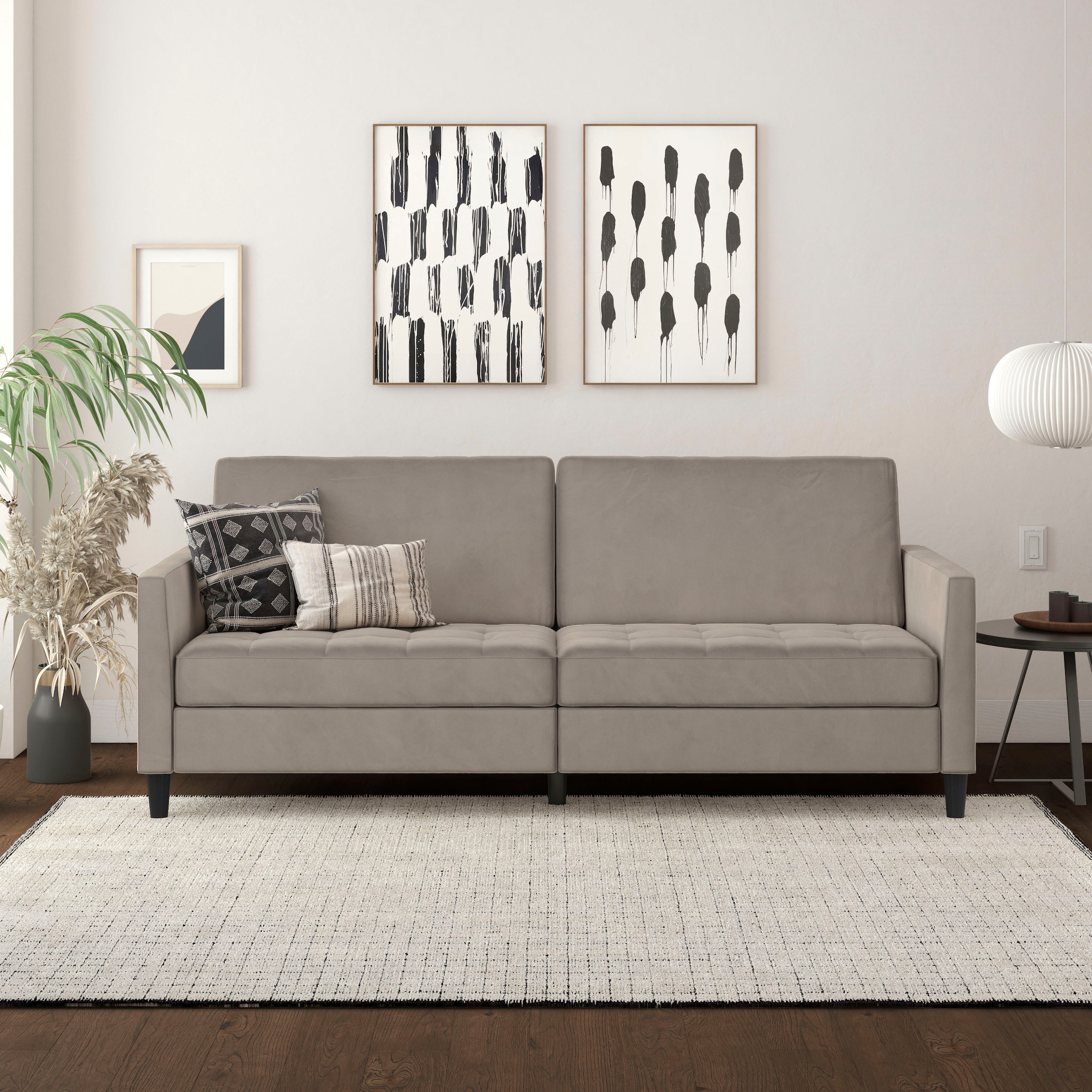 Dorel Home 3-Sitzer »Presley«, Sofa mit Bett-Funktion und verstellbarer Rückenlehne