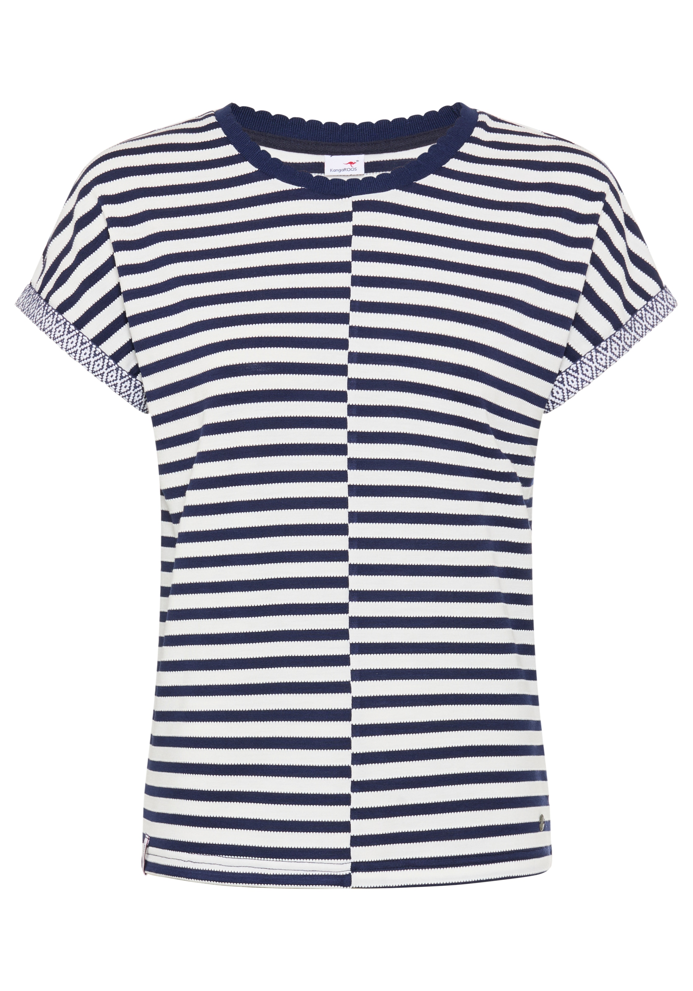 KangaROOS T-Shirt Kurzarmshirt, Rundhalsausschnitt, hüftlange Passform