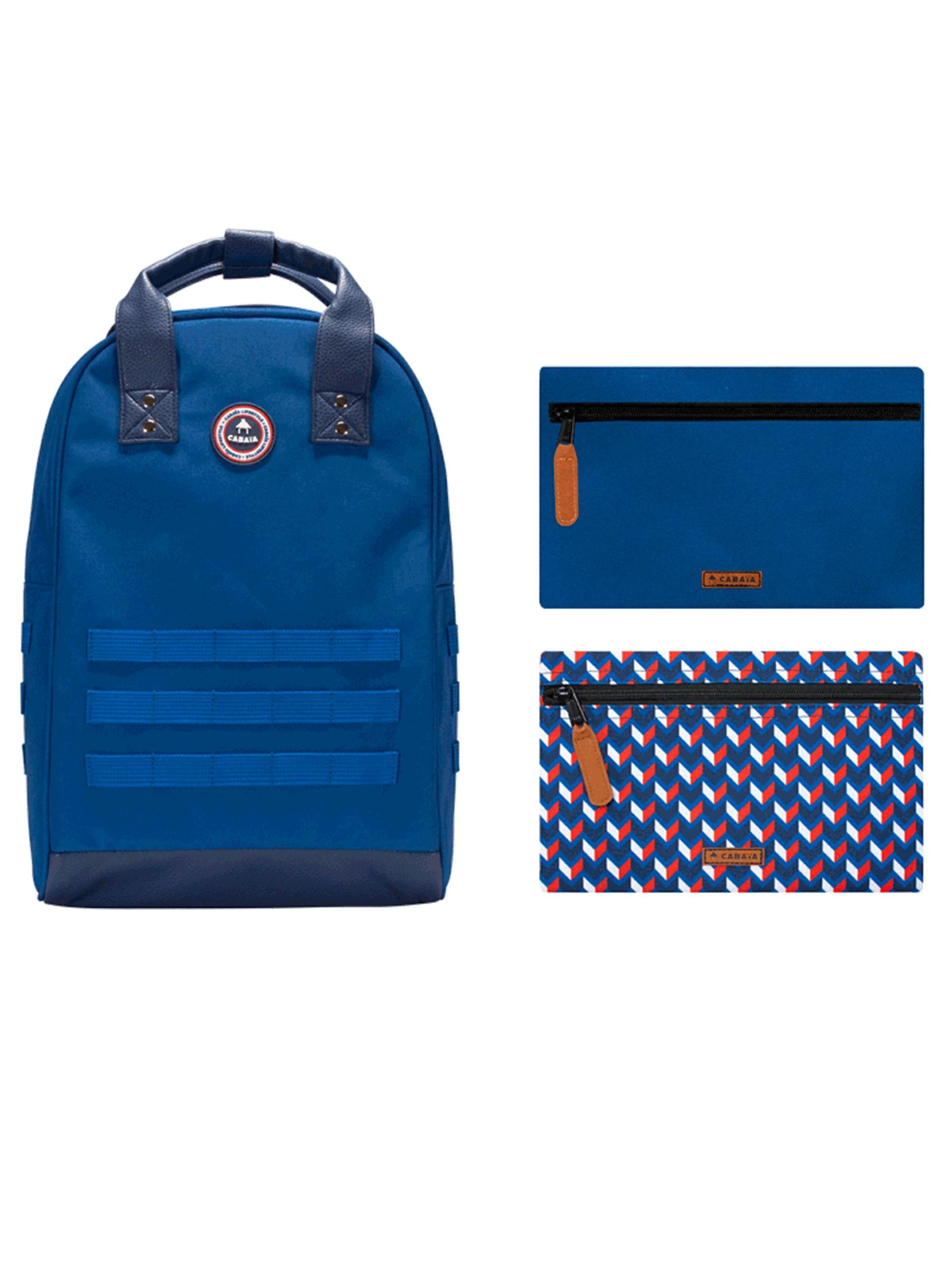 CABAIA Tagesrucksack »Tagesrucksack Old School M Recycled«, Cityrucksack mit austauschbaren Vordertaschen