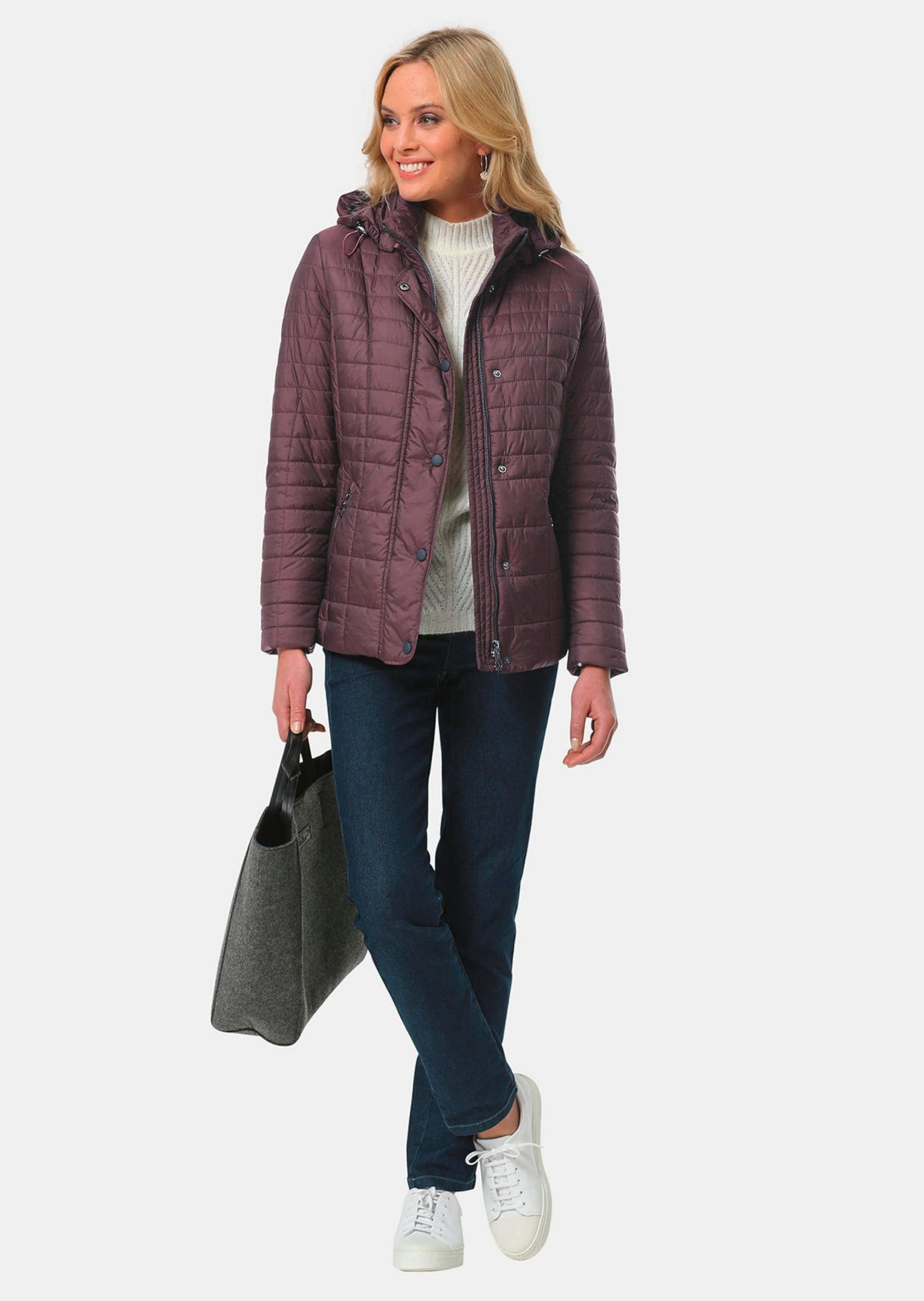 GOLDNER Steppjacke »Steppjacke in zart glänzender Qualität« Mit abnehmbarer Kapuze