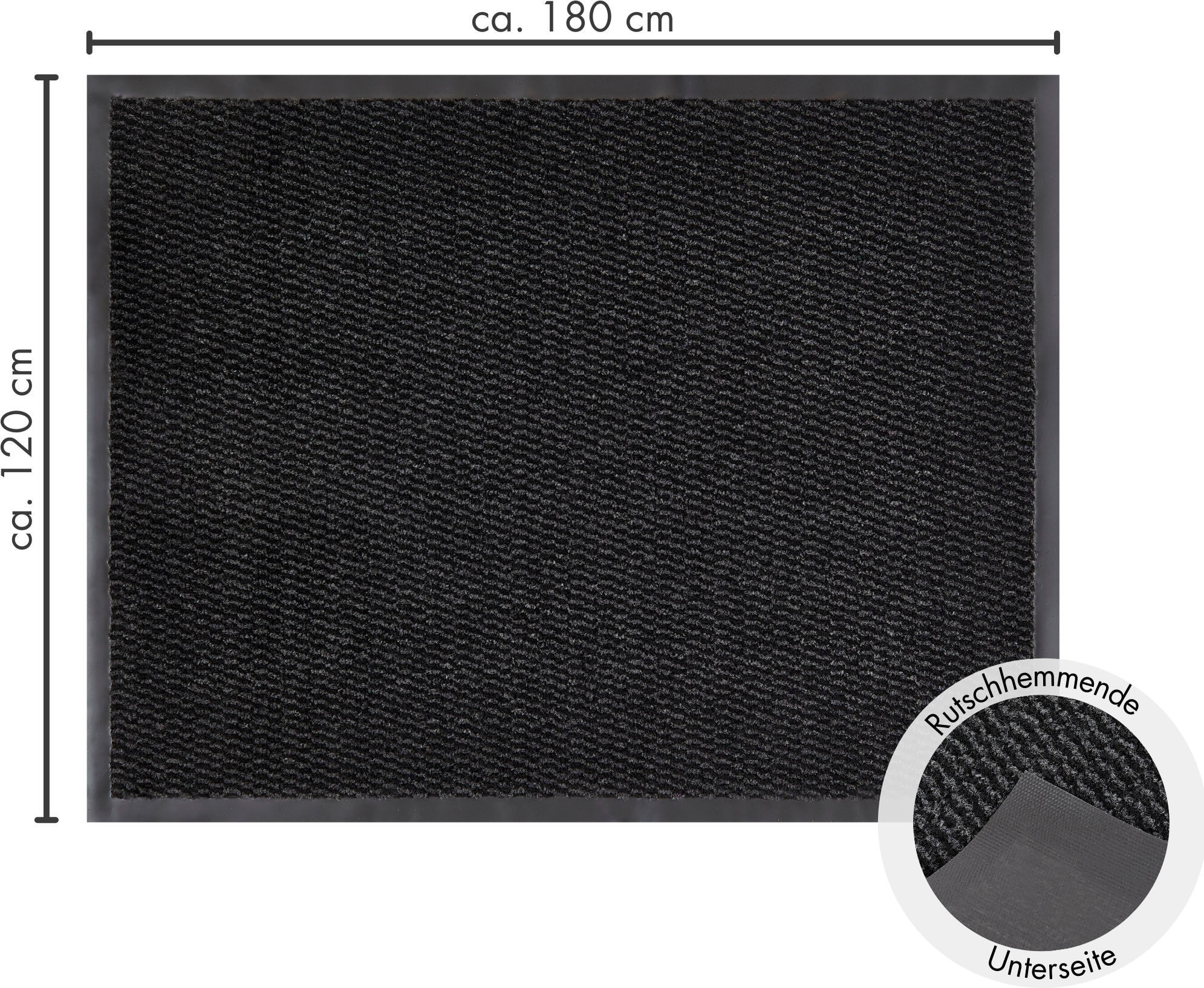 Andiamo Fußmatte »Easy, Made in Netherlands«, rechteckig, 5 mm Höhe, Schmutzfangmatte, rutschhemmend, Innen- und überdachten Außenbereich