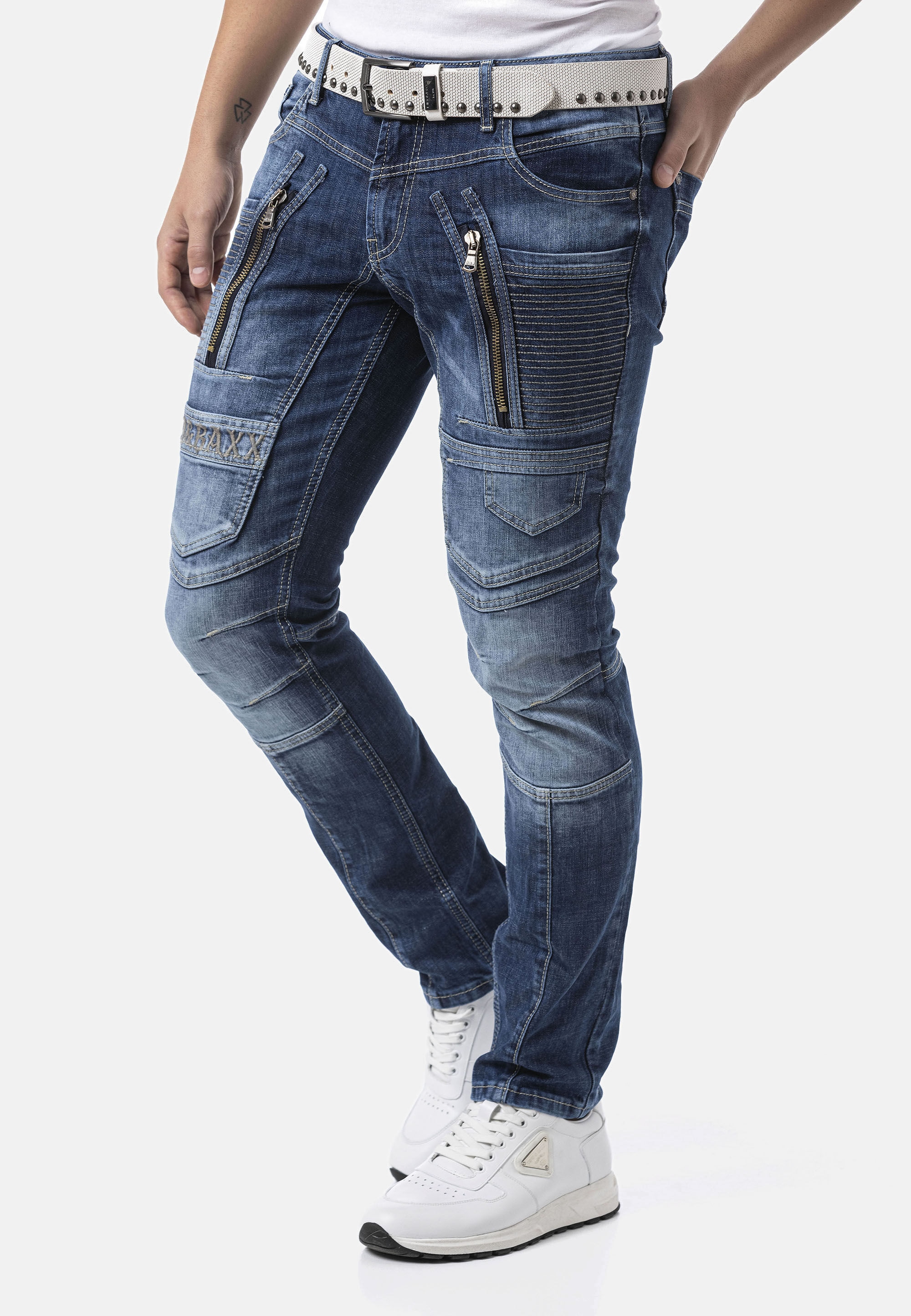Cipo & Baxx 5-Pocket-Jeans »Cipo & Baxx Jeanshose CD844« Jeans im Used-Look