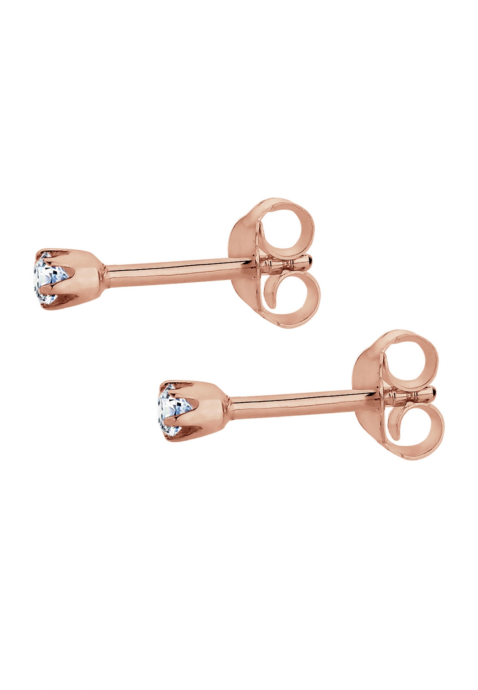 Elli DIAMONDS Paar Ohrstecker »Ohrringe Stecker Diamant 0.06 ct. Solitär 925 Silber«