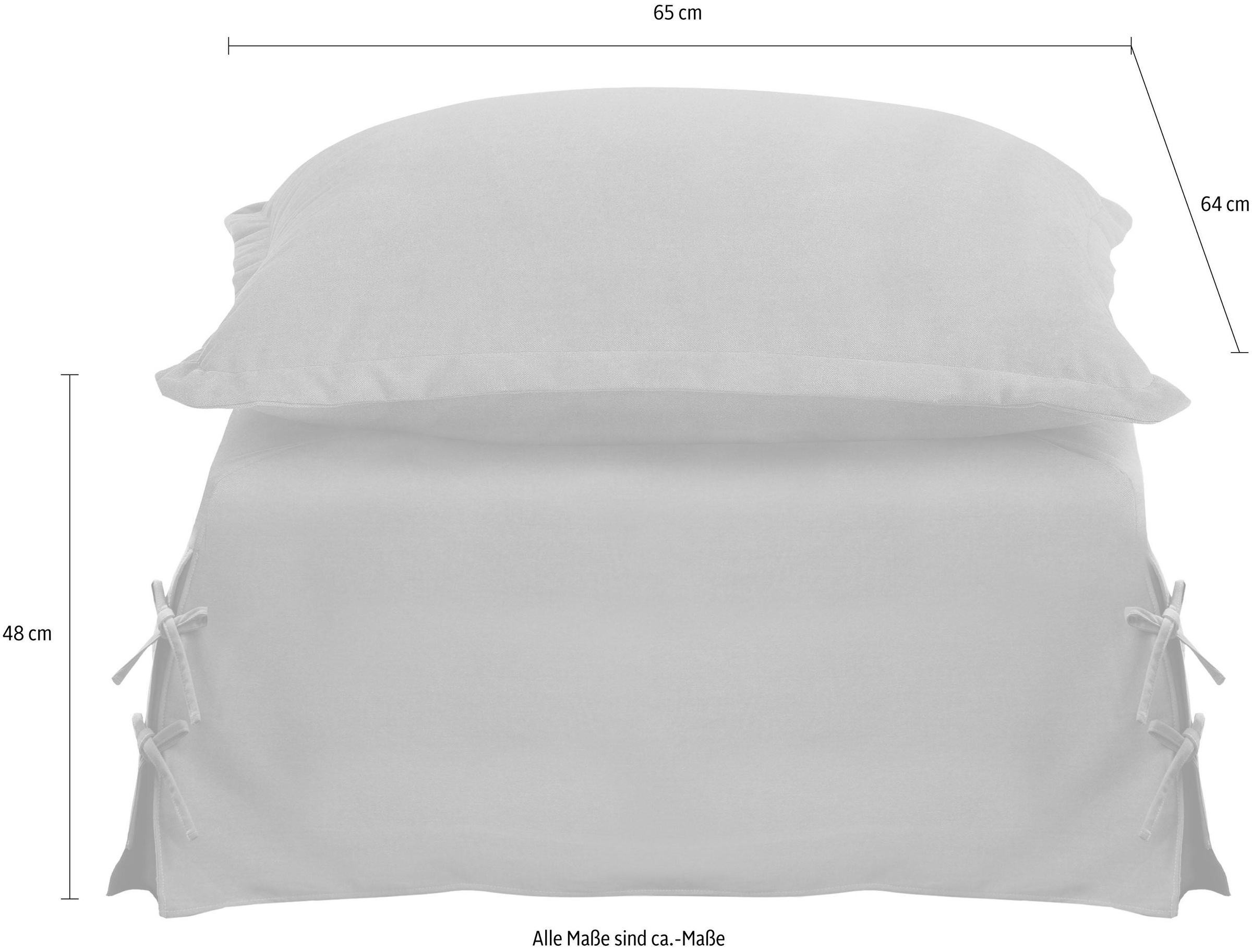 Home affaire Polsterhocker »Luise« in 2 Bezugsqualitäten