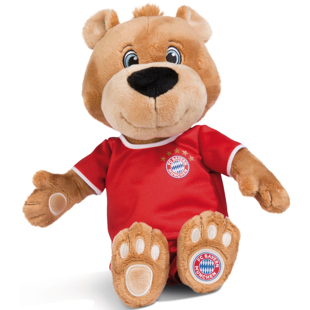 Nici Kuscheltier »FC BAYERN MÜNCHEN Bär Berni mit Trikot, 80 cm«, enthält recyceltes Material (Global Recycled Standard)