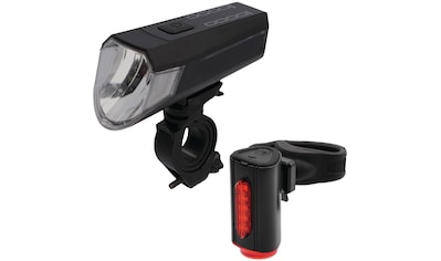 Fahrradbeleuchtung »Akku-USB-LED Bel.-Set Bodenbel. 80 Lux«, (4, Front- und Rücklicht)