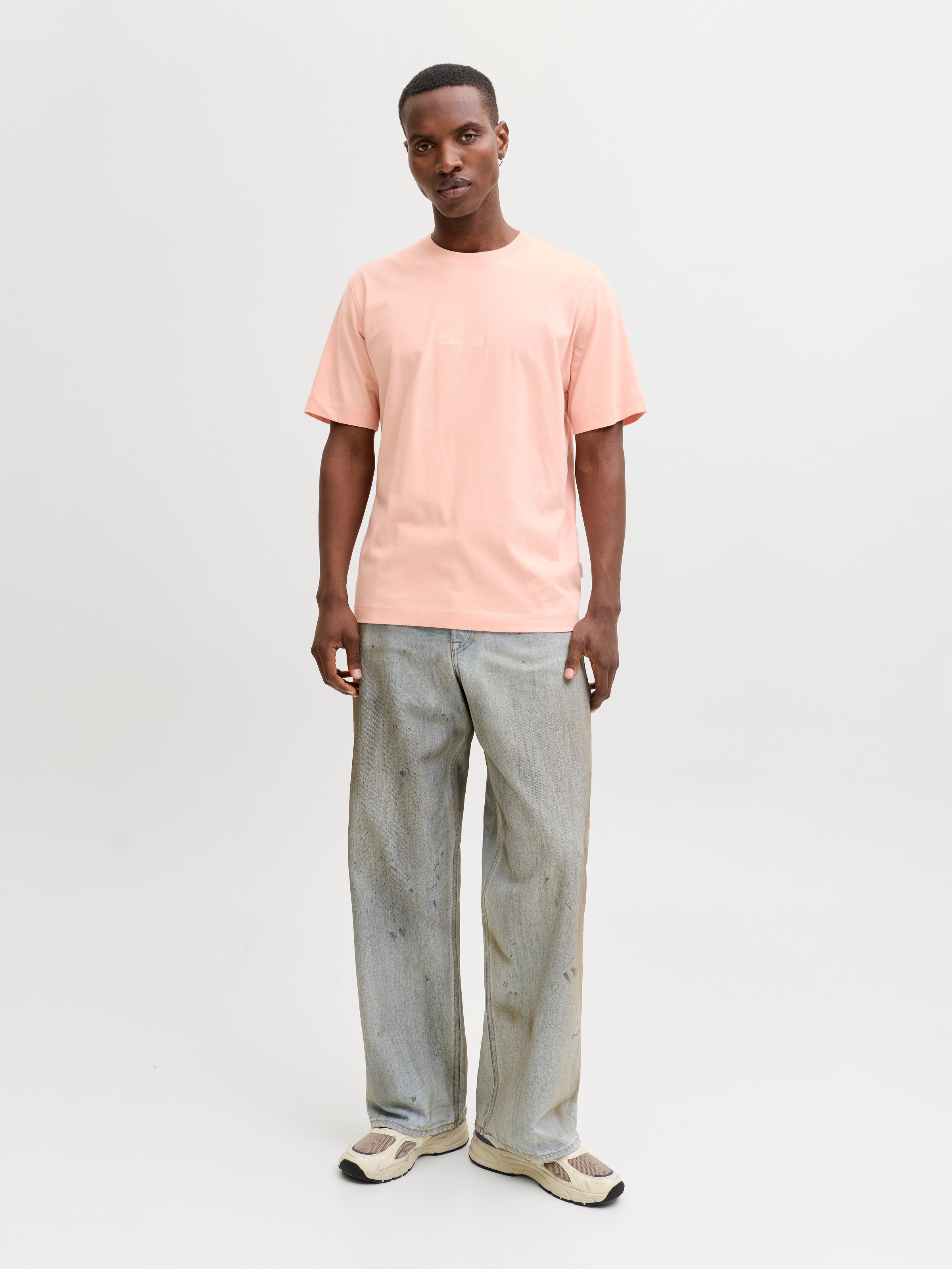 Jack & Jones Kurzarmshirt »JORNORREBRO EMB TEE SS CREW NECK NOOS« mit Logo Print