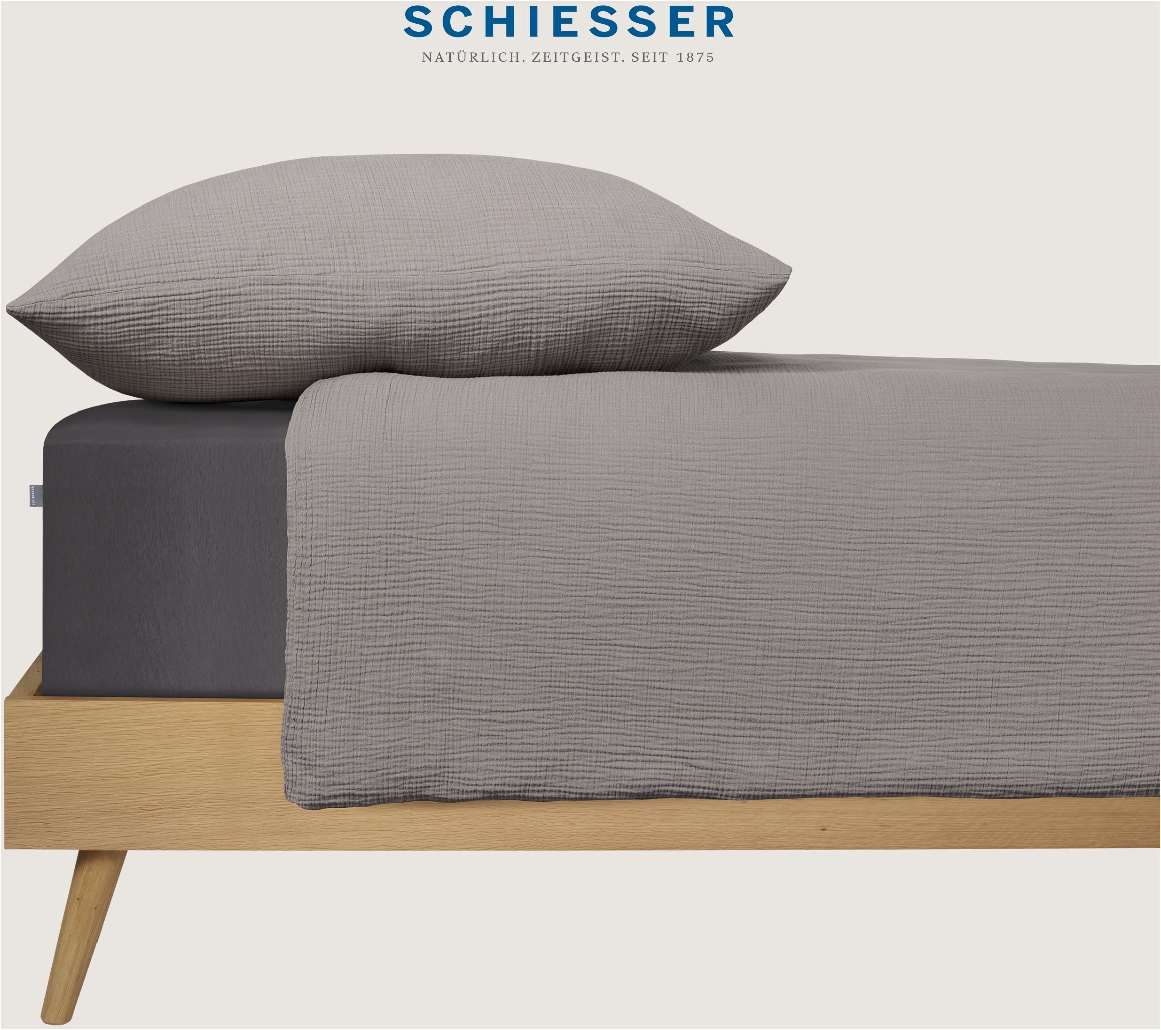 Schiesser Bettwäsche »Molly aus supersofter Musselin-Qualität in gedeckten Farben«, Made in Green