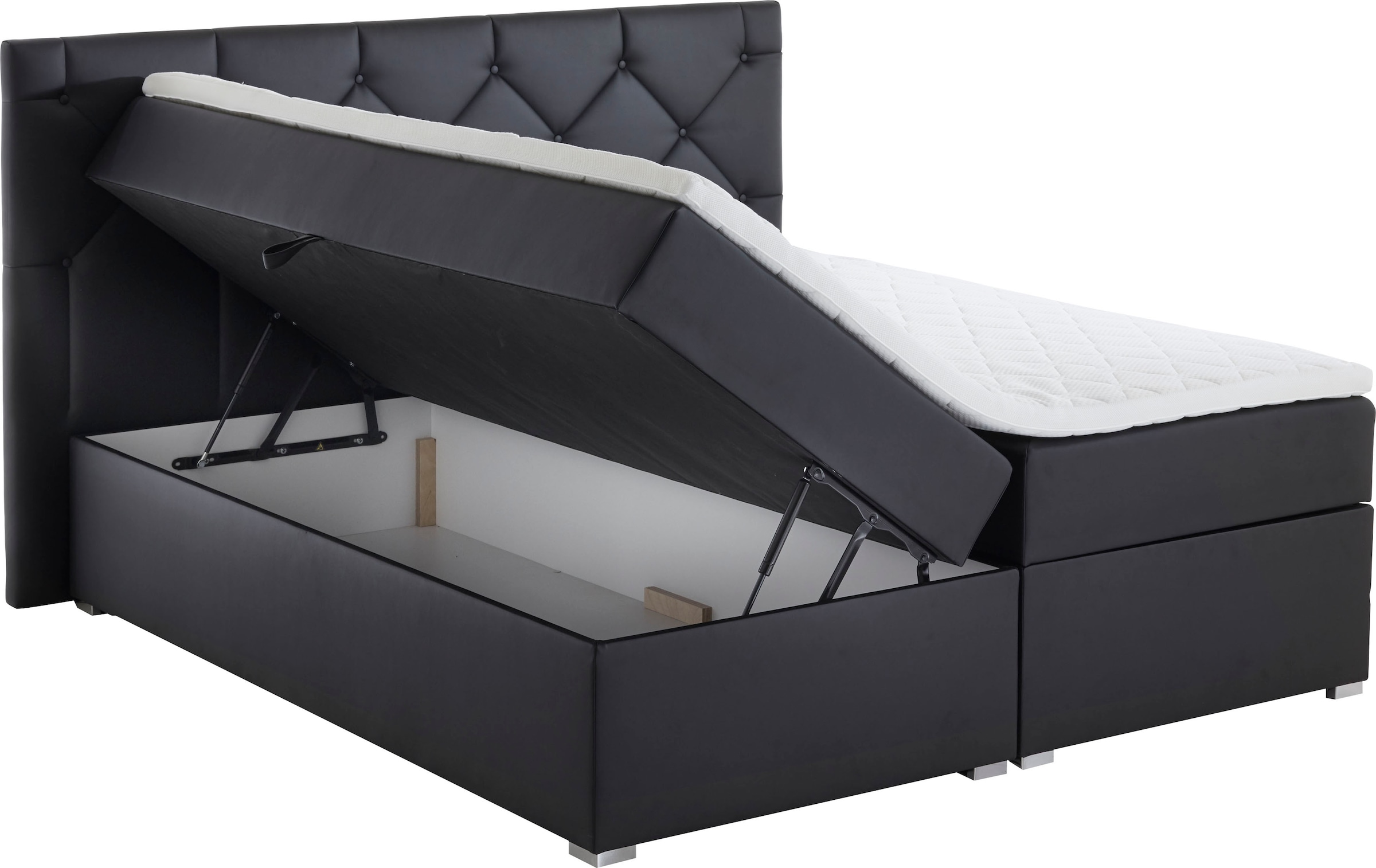 ATLANTIC home collection Boxbett »Meike« mit XXL-Bettkasten und Topper