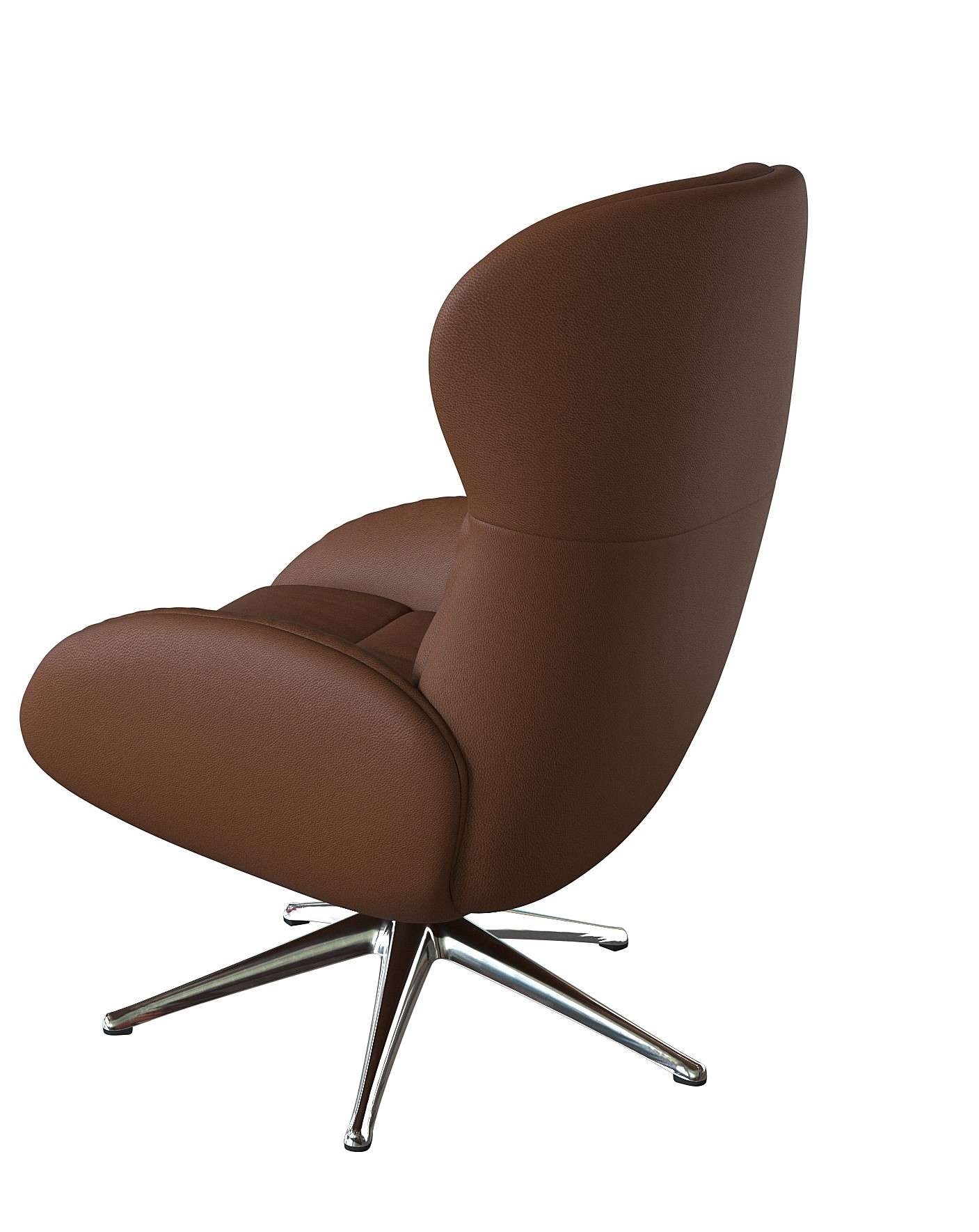 FLEXLUX Relaxsessel »Haze, hervorragender Komfort, Alu Fuß, organisches Design, ergonomisch«, (Fernsehsessel), Rückenteilverstellung, drehbar, Fuß Alu