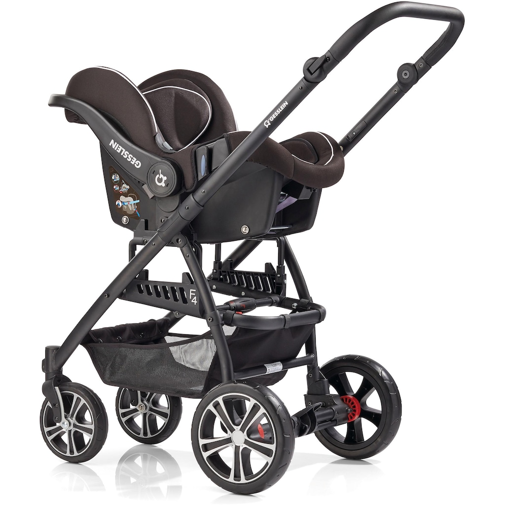 Gesslein Kombi-Kinderwagen »F4 Air+ mit Tragetasche C2 Compact, Stein meliert/Lama«