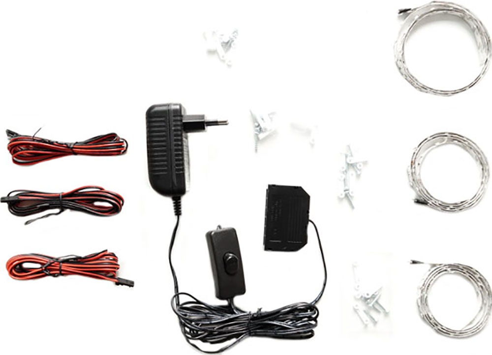 Mca Furniture LED-Leuchtmittel »Matadi LED Bandbeleuchtung 85cm 3er Set« 1 Stk. Neutralweiß in weiß