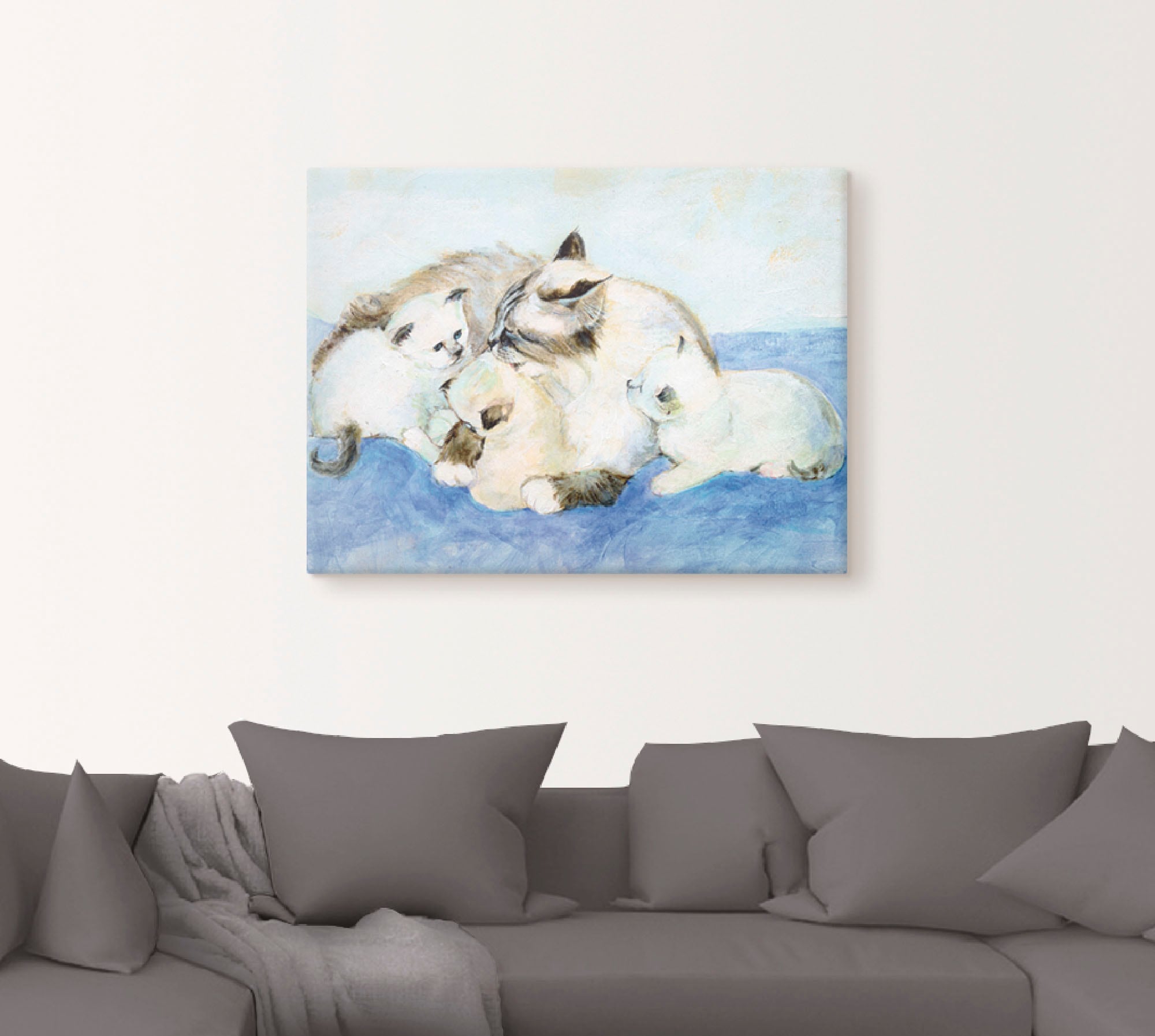 Artland Wandbild »Katzenfamilie«, Haustiere, (1 St.), als Leinwandbild, Wandaufkleber in verschied. Größen