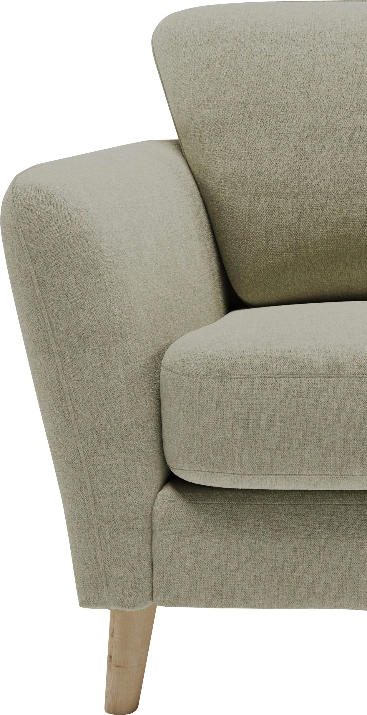 Home affaire Ecksofa »MARSEILLE 278/278 cm, L-Form,«, gleichschenklig, aus Eiche-Massivholz Beinen, verschiedene Bezüge