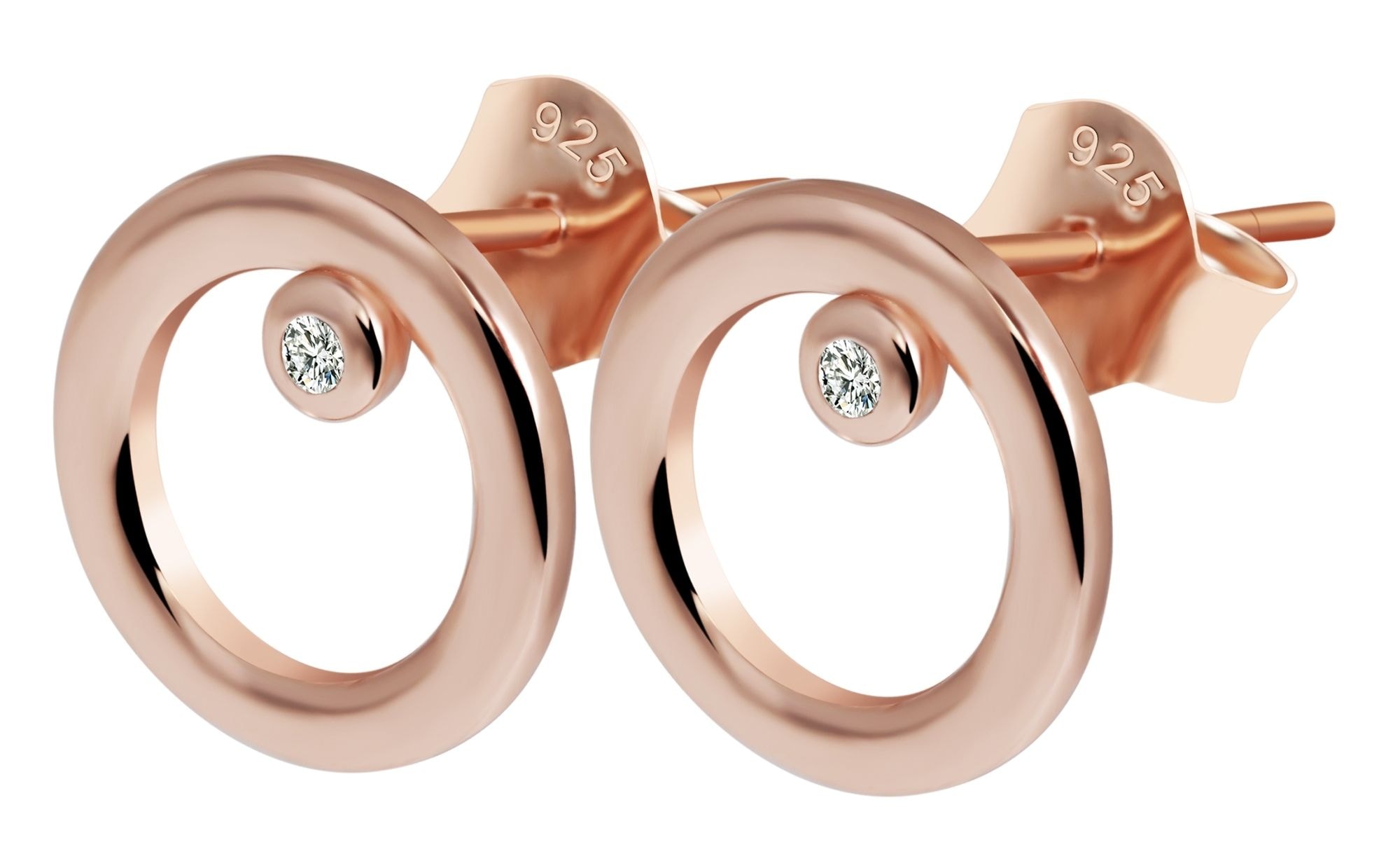 Adelia´s Paar Ohrstecker »Damen Ohrringe ¿ Ohrstecker aus 925 Silber mit Zirkonia«