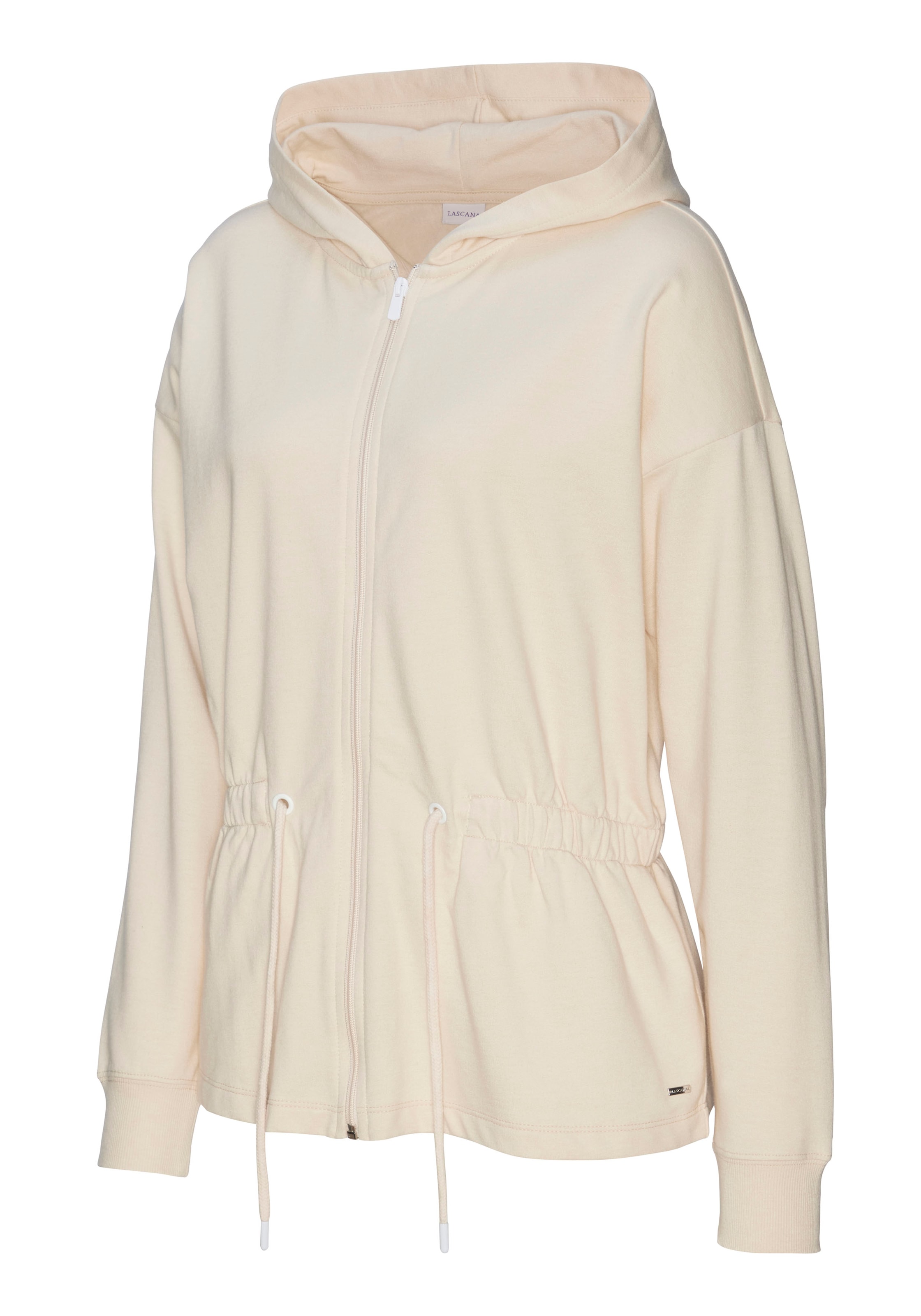 LASCANA Sweatjacke, mit Tunnelzug in der Taille, Loungewear