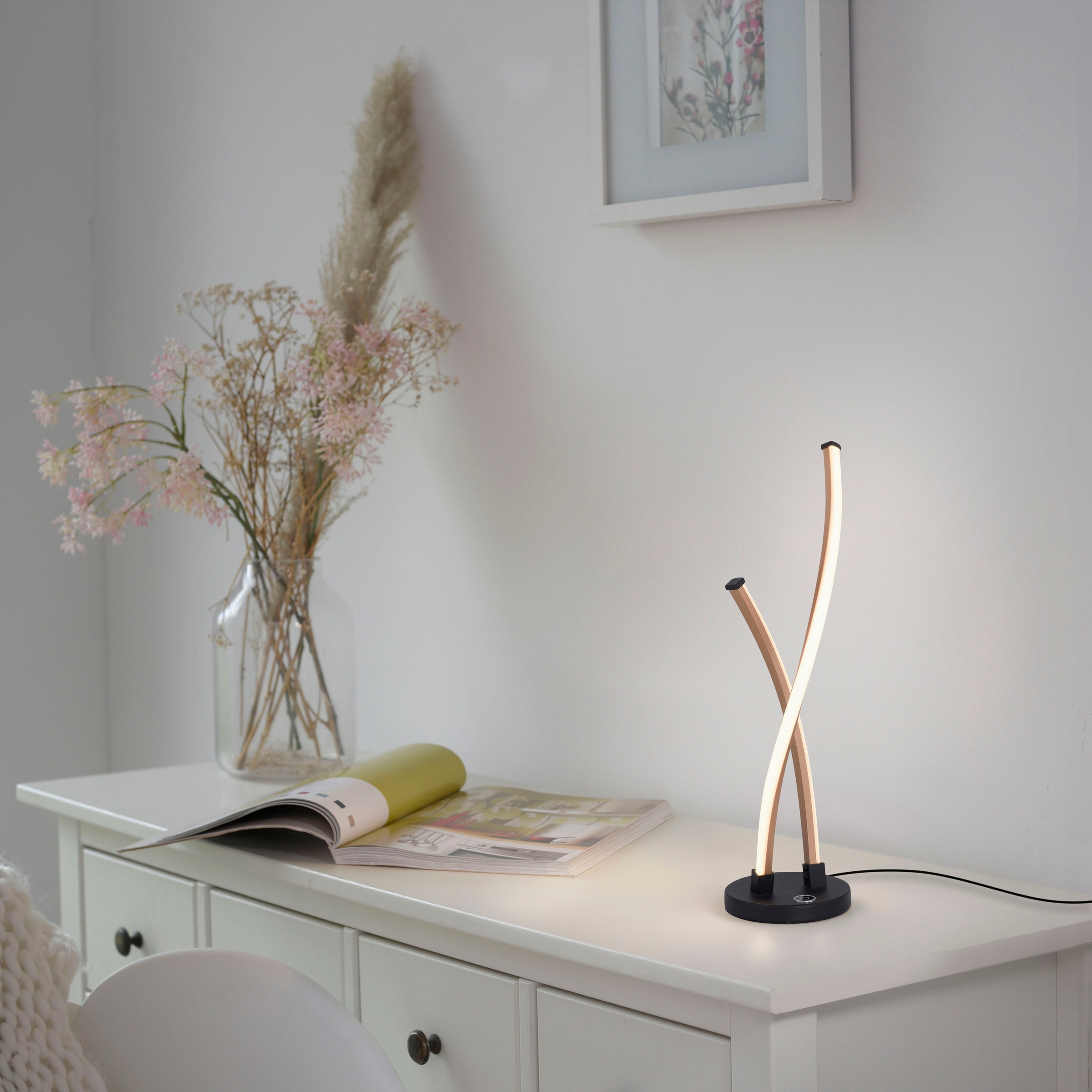 Paul Neuhaus Tischleuchte »POLINA«, 1 flammig, Leuchtmittel LED-Board | LED fest integriert, LED, dimmbar über Touchdimmer