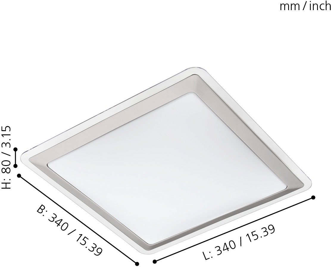 EGLO Deckenleuchte »COMPETA 1«, 1 flammig, Leuchtmittel LED-Board | LED fest integriert, Deckenlampe