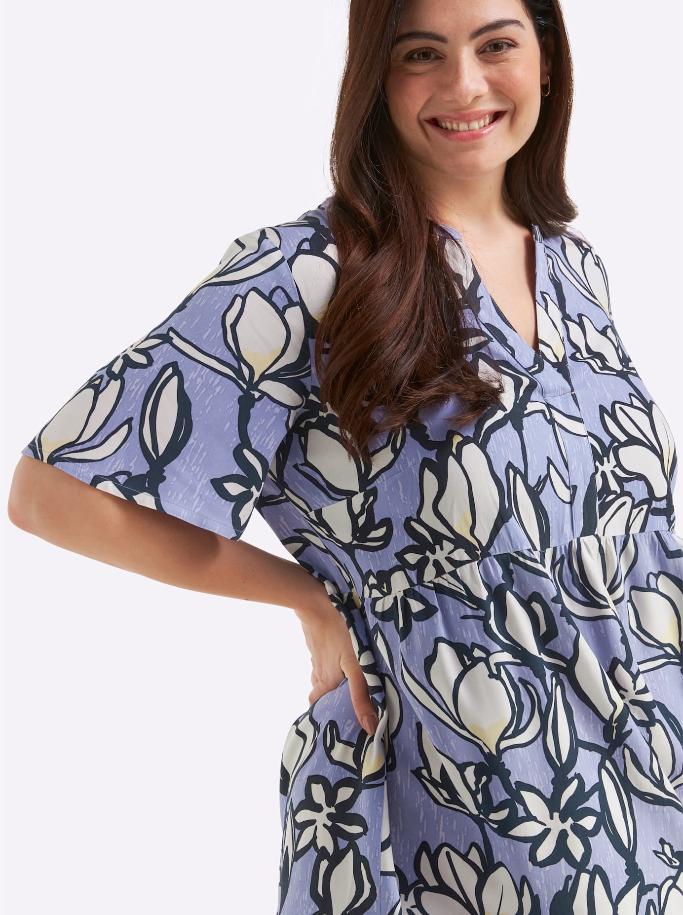 Sheego Maxikleid »Webkleid«