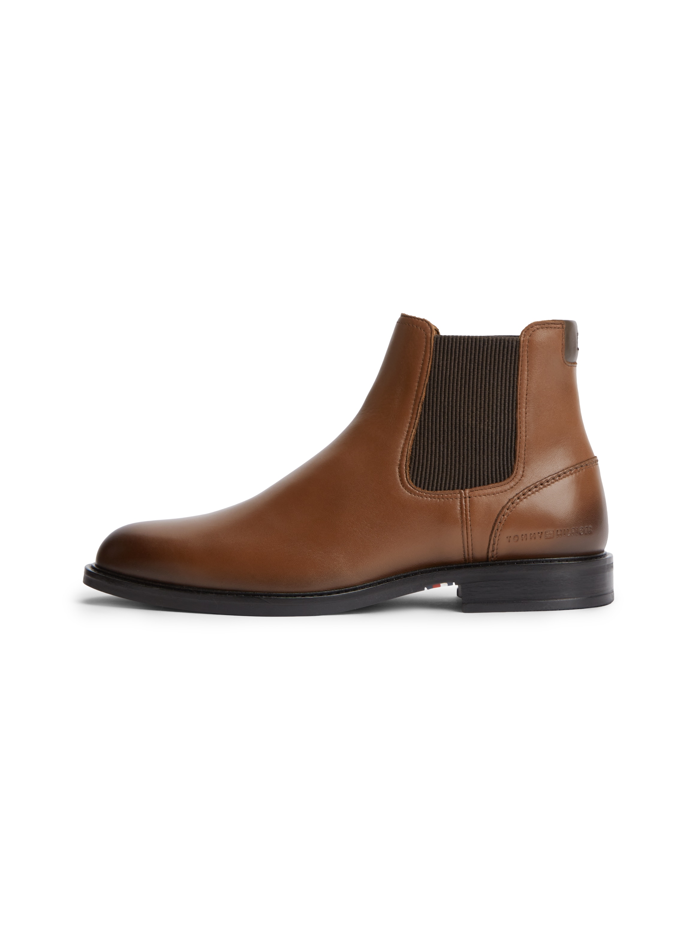 Tommy Hilfiger Chelseaboots »CORPORATE DRESSY LTH CHELSEA«  Stiefelette, Businessboots mit Used Finish