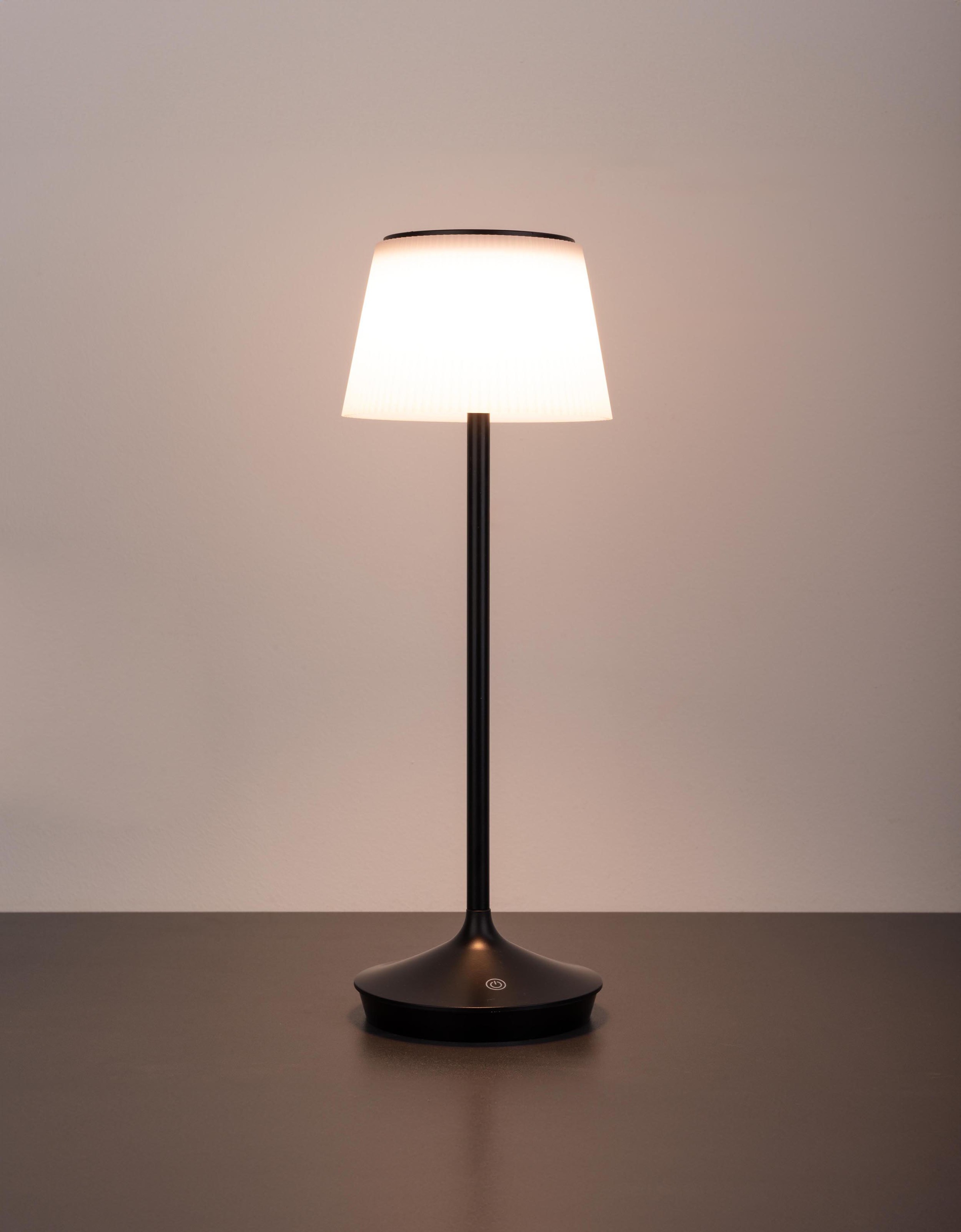 näve LED Tischleuchte »Solarleuchte / Akkuleuchte "EMMI"«, 1 flammig, Leuchtmittel LED-Modul | LED fest integriert, Solarbetrieb, Akkubetrieb, CCT, Berührungssensor, Akkutischleuchte