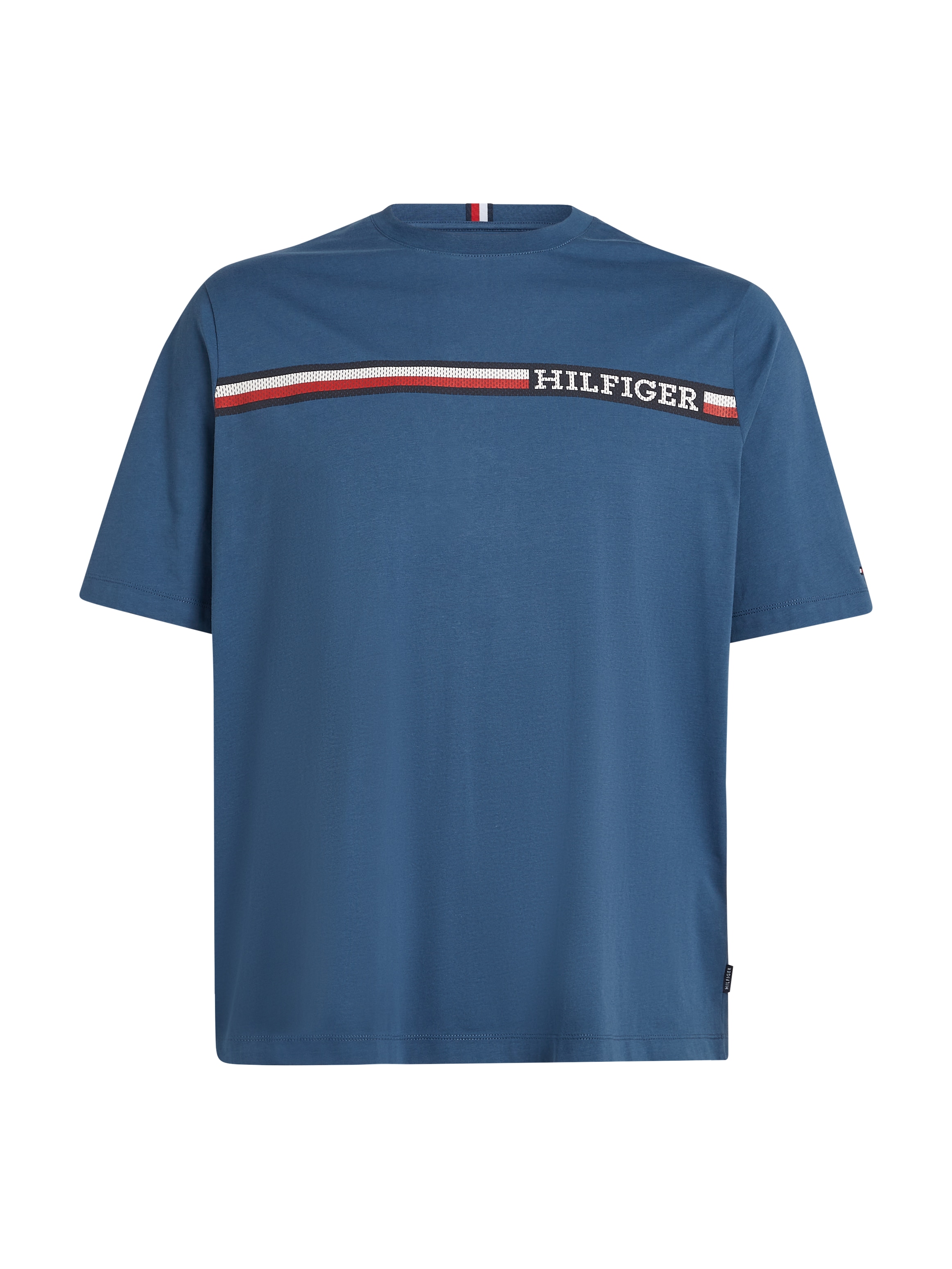 Tommy Hilfiger Big & Tall T-Shirt »BT-CHEST STRIPE TEE-B«, Große Größen mit Logostickerei