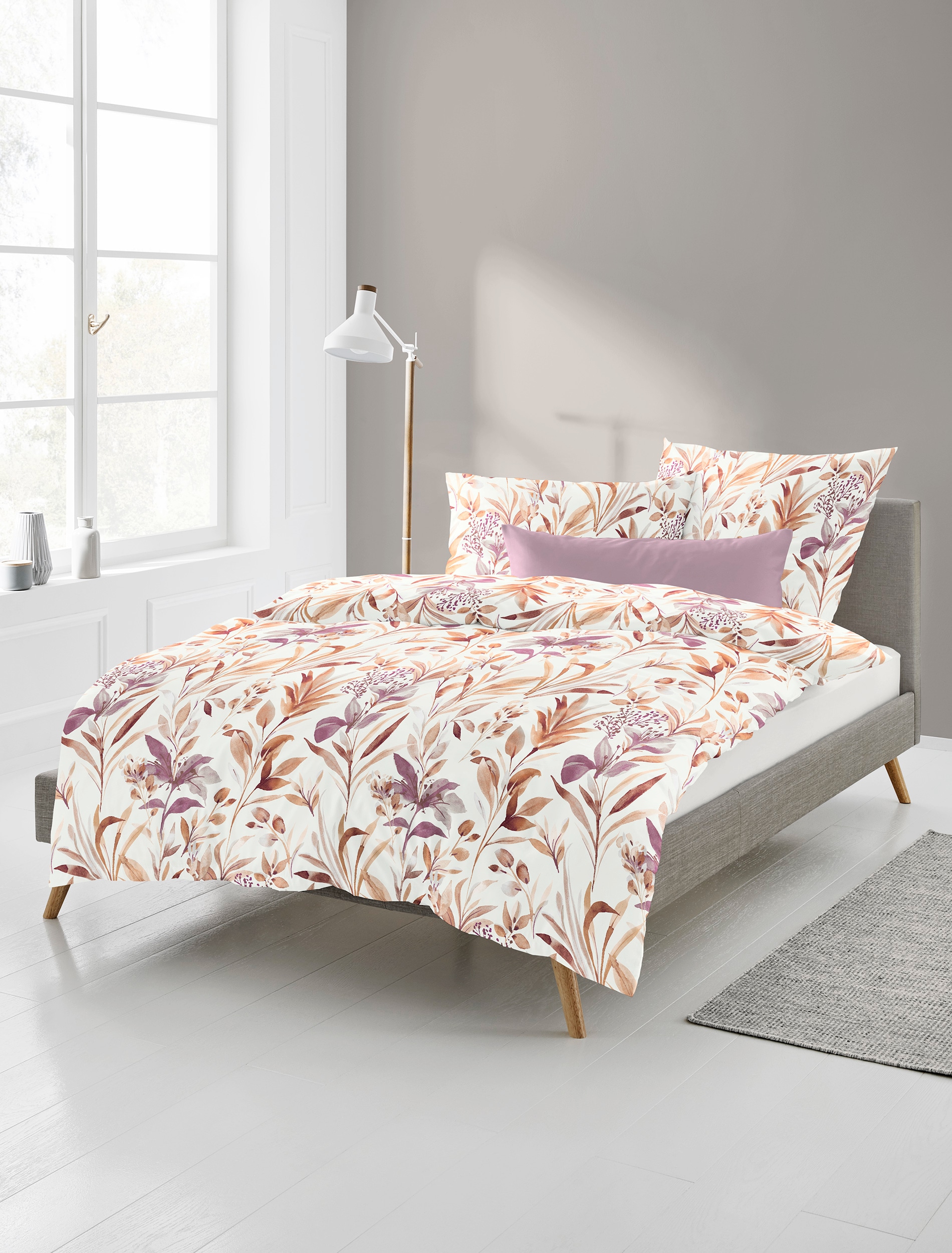 BIERBAUM Bettwäsche »4137« 2 Stk. tlg. Biber, 100 % Baumwolle, pflegeleicht, kuschelig weich