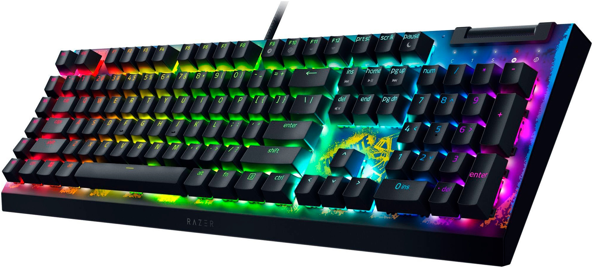 RAZER Gaming-Tastatur »BlackWidow V4 X Fortnite«, (Fn-Tasten-USB-Anschluss-Gaming-Modus-Makrotasten)