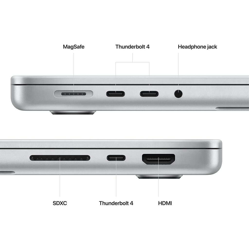 Apple Notebook »MacBook Pro, 14,2”, Apple M2 Chip, Retina Display, 16 GB RAM (2023)«, 35,42 cm, / 14 Zoll, Apple, M2 Pro, 1000 GB SSD, MPHJ3D/A