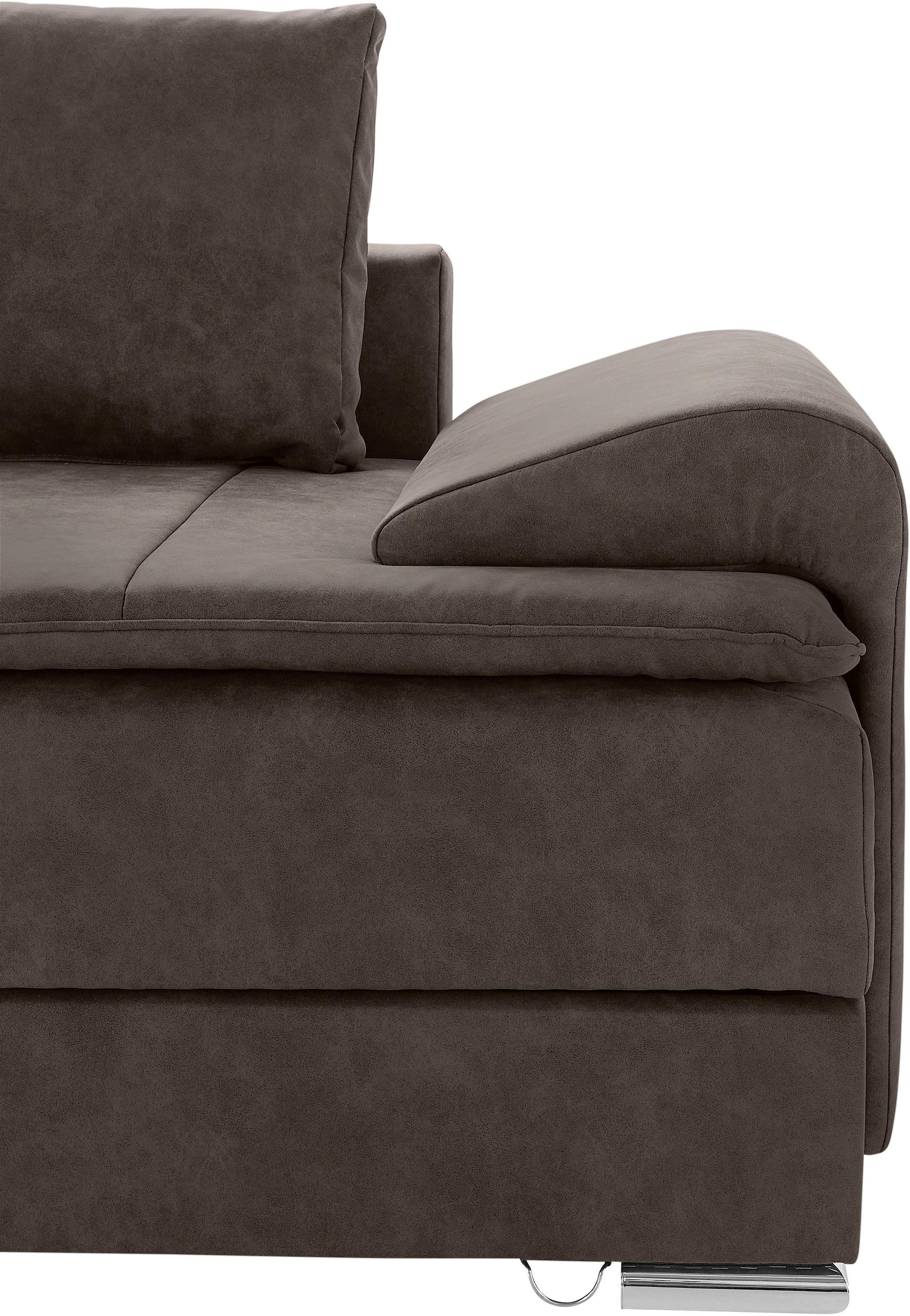INOSIGN Ecksofa »Night & Day L-Form, B: 324 cm«, mit Bettfunktion, Bettkasten & 3 Zierkissen, Boxspringbett 180x200 cm