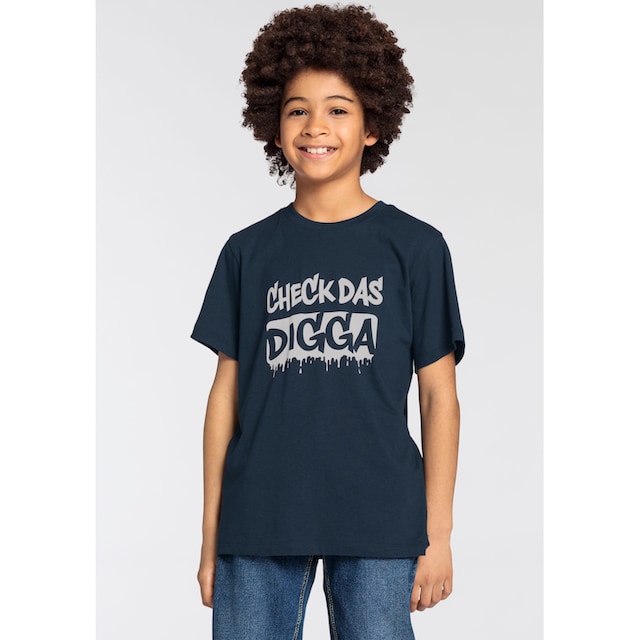 KIDSWORLD T-Shirt »CHECK bestellen Sprücheshirt Jungen OTTO DIGGA«, bei für DAS