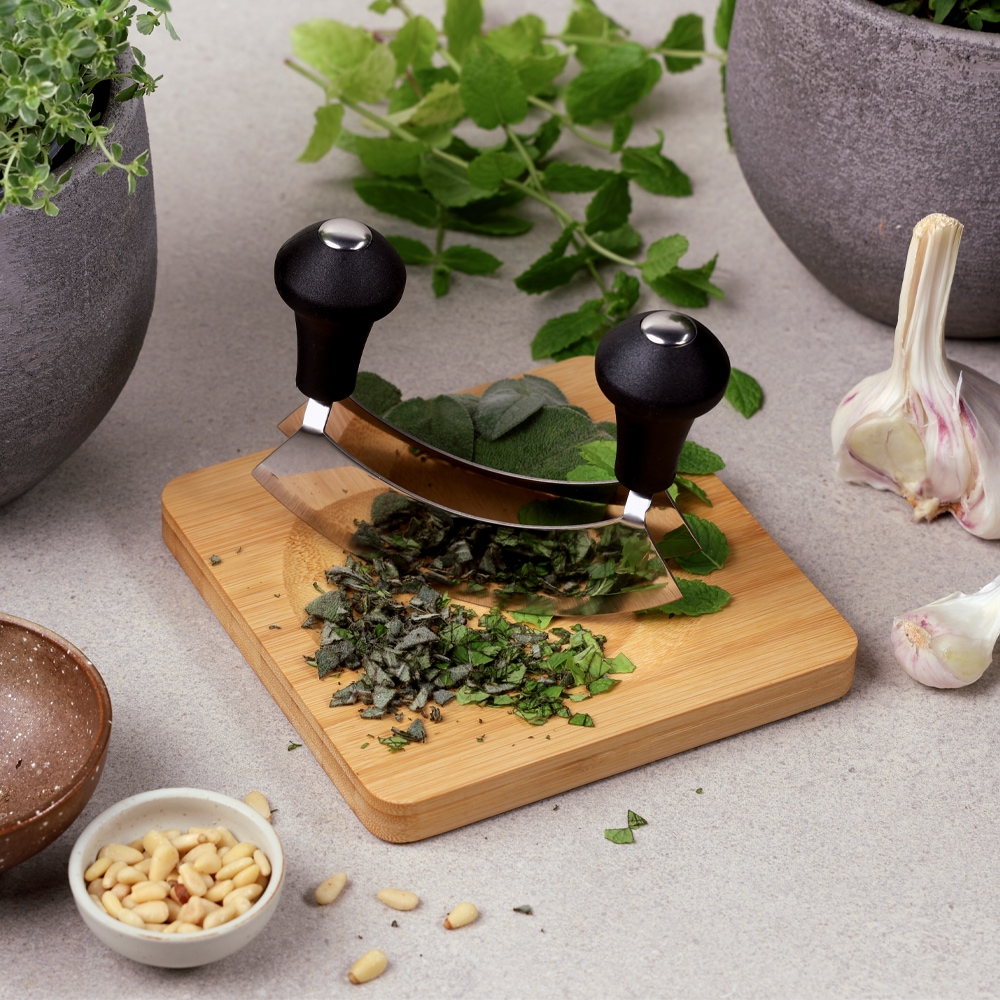 KESPER® Kräuterschneidebrett mit Wiegemesser