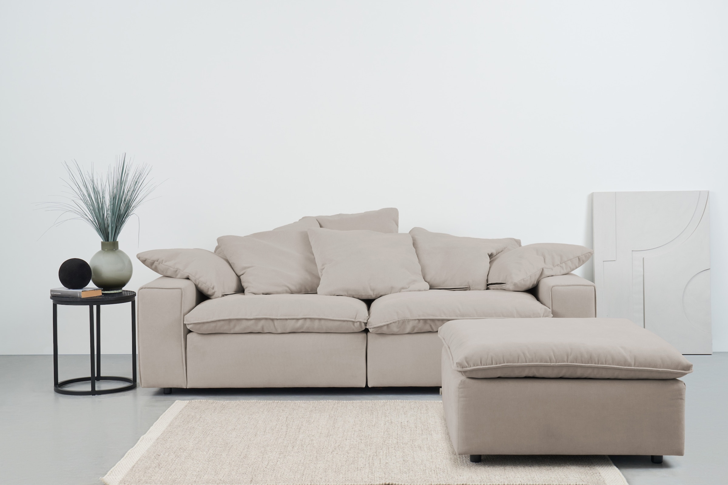 Big-Sofa »Venslev«, Lounge-Sofa, mit extra tiefer Sitzfläche und losen Kissen