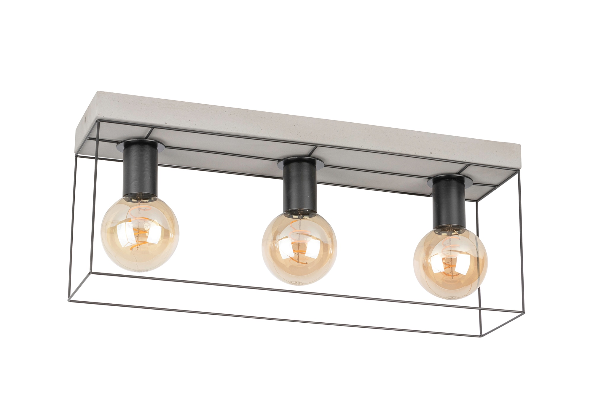 SPOT Light bei »GRETTER OTTO Naturprodukt / passende exklusive, Metall, flammig-flammig, echtem und Beton CONCRETE«, E27 Aus Deckenleuchte LM 1