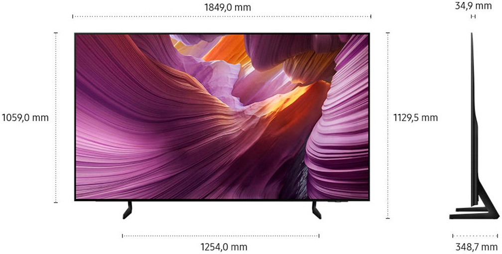 Samsung OLED-Fernseher »GQ83S85FAE«, 4K Ultra HD, Smart-TV, HDR, Dolby Atmos & AI Sound, Pantone Farben, Gaming Hub, bis zu 120Hz