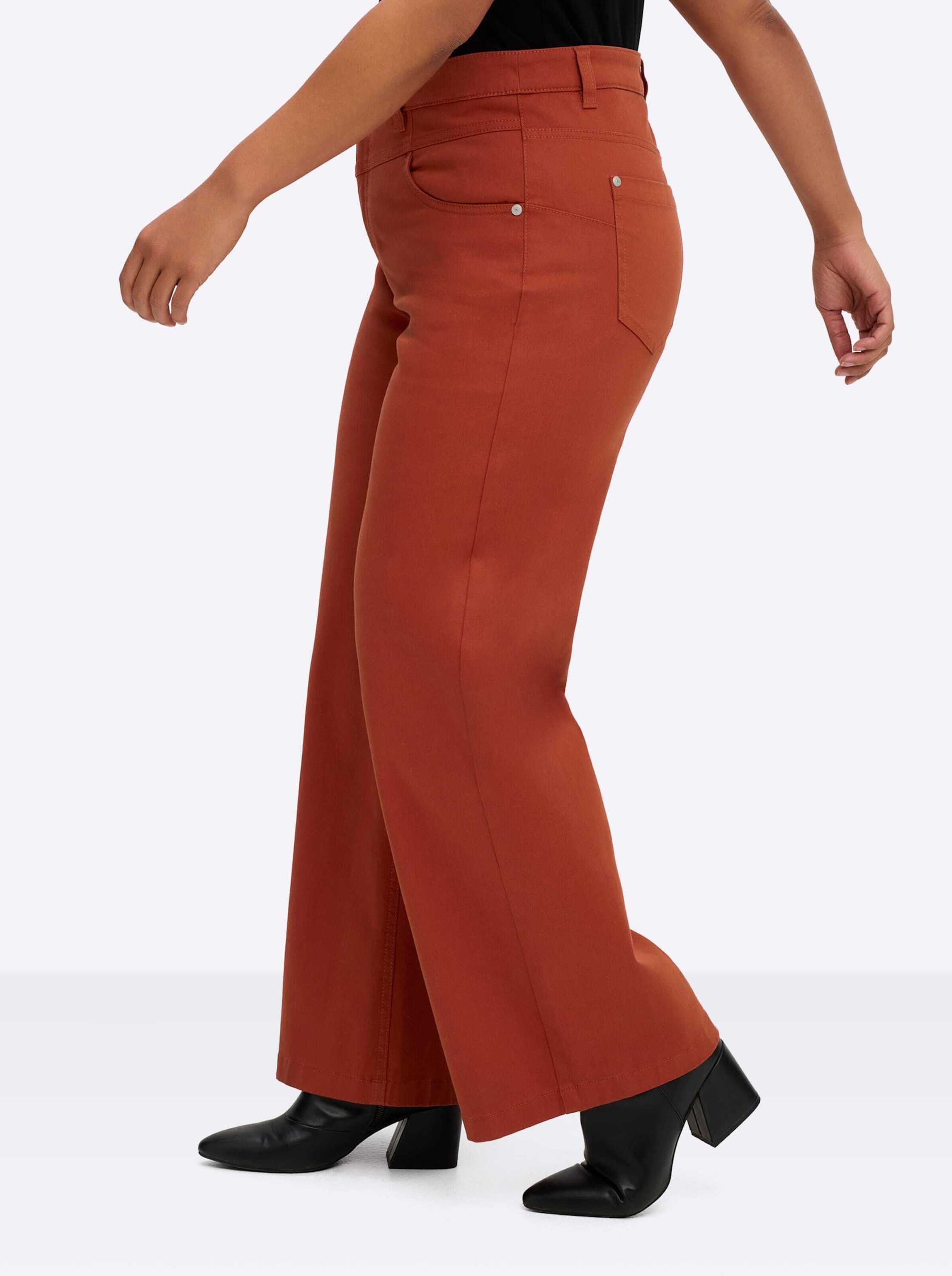 Sheego 5-Pocket-Jeans »Jeans Jeans mit weitem Bein und High-Waist-Bund«